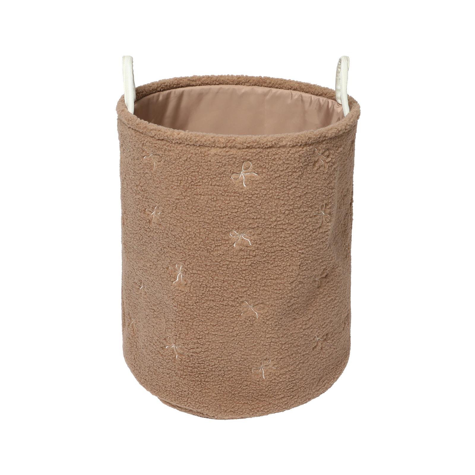 OHS Storage Basket Handles Boucle Fleece Laundry Clothes Organiser
