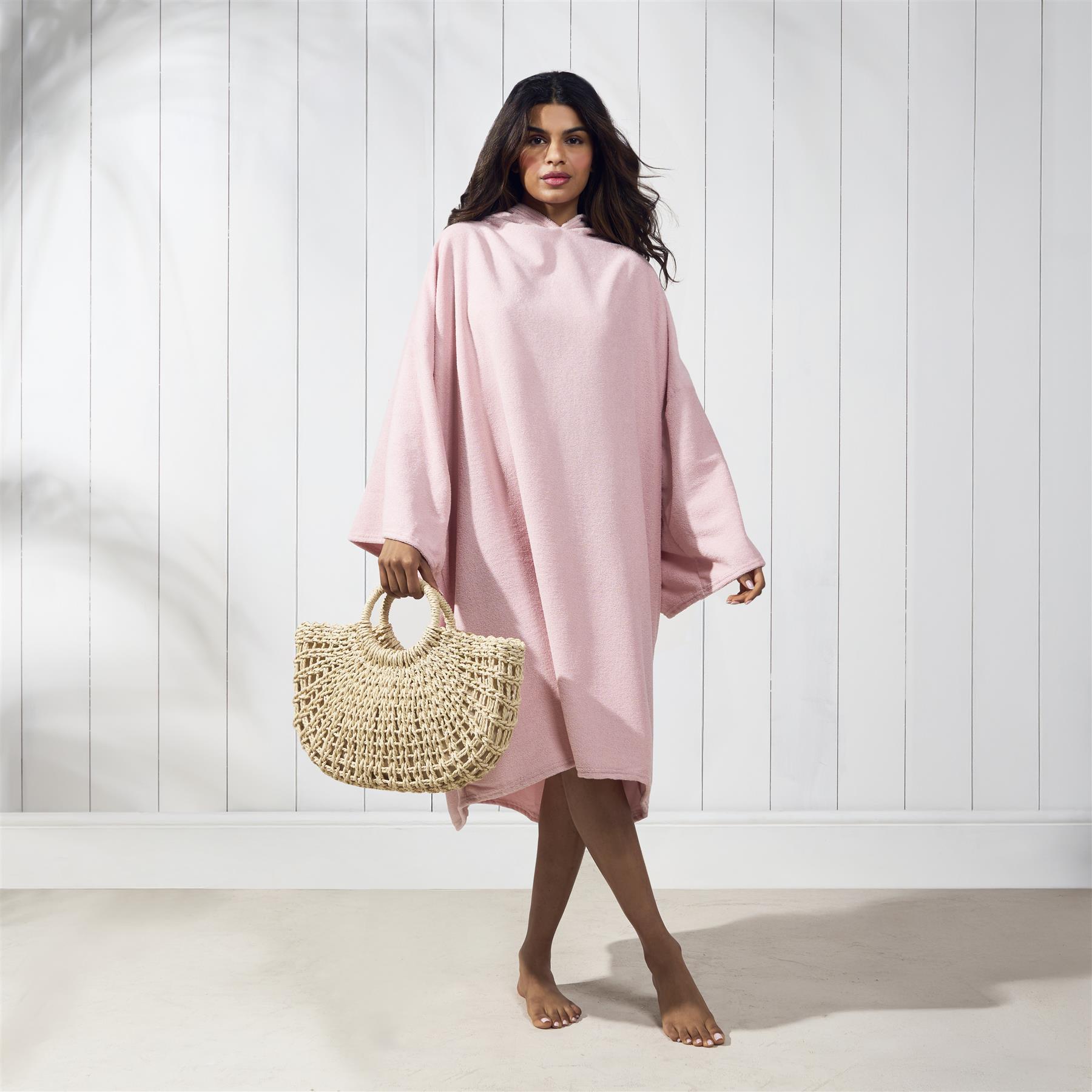 OHS Hooded Towel Poncho Adult Absorbent Dry Beach Swim Bath Changing Robe