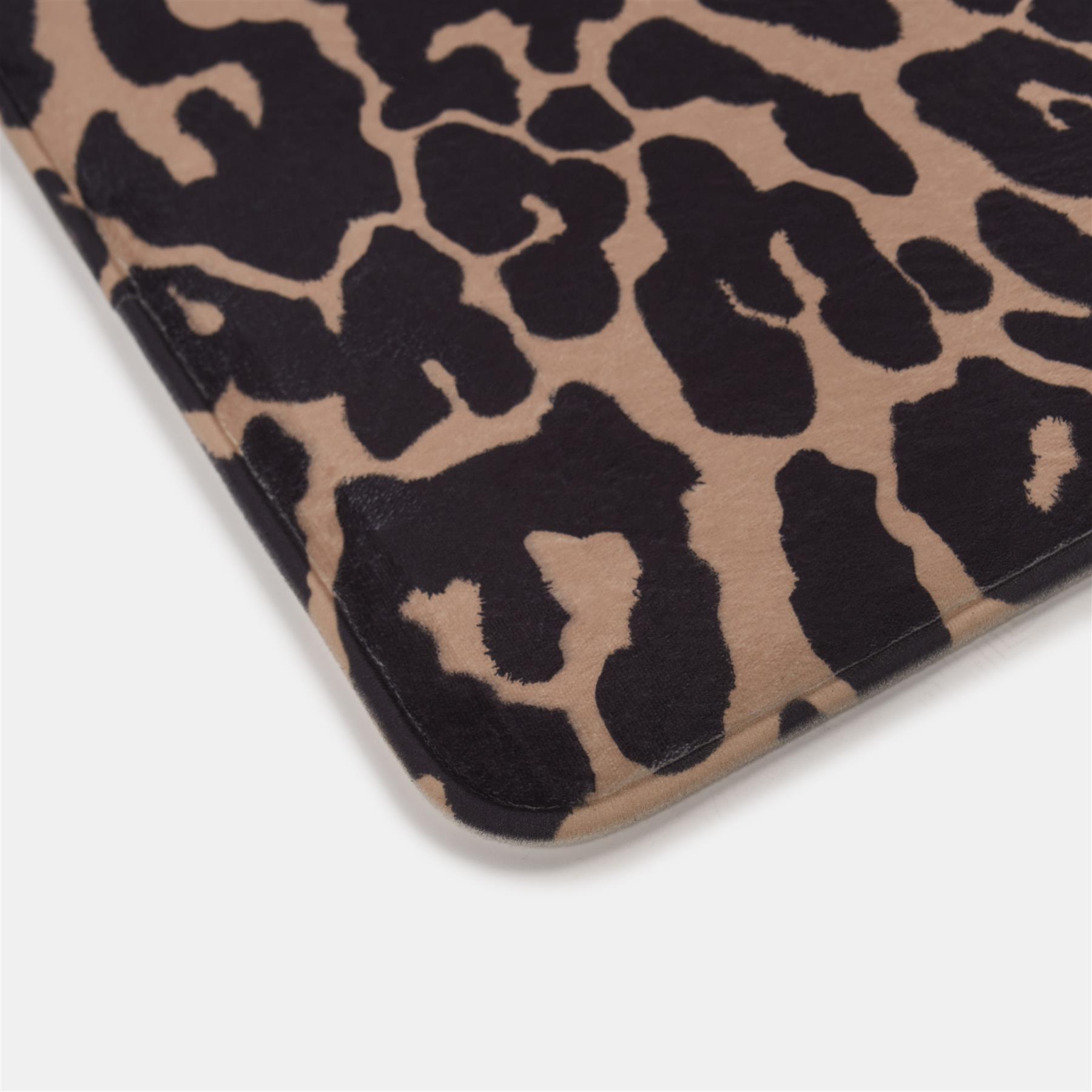 Leopard Bath Mat Cushioned Non Slip Shower Bathroom Mat Rug Soft Absorbent