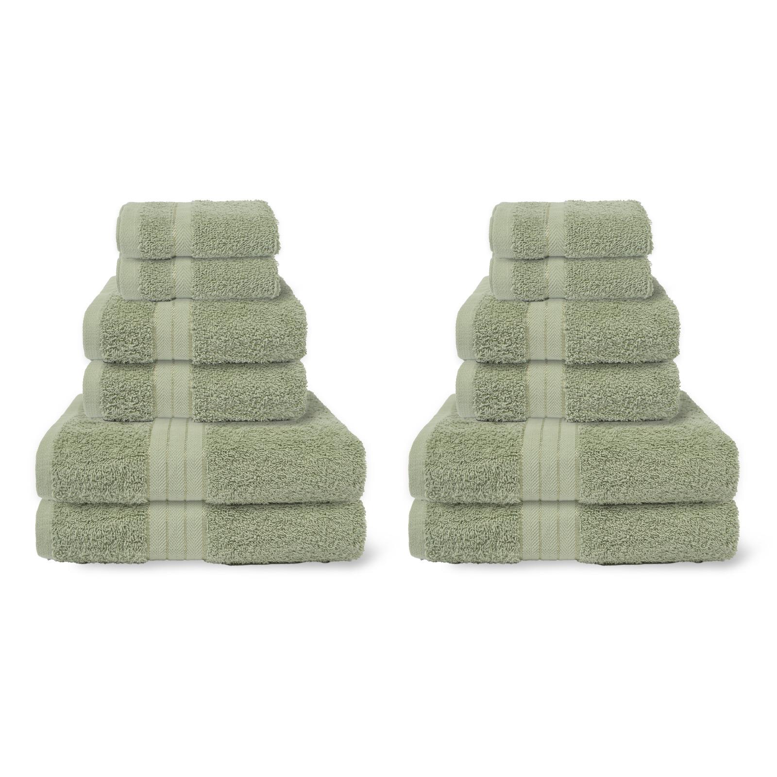 Dreamscene Luxury 100% Cotton Towels Bale Set Large Soft Bath Hand 12 PC 500 GSM