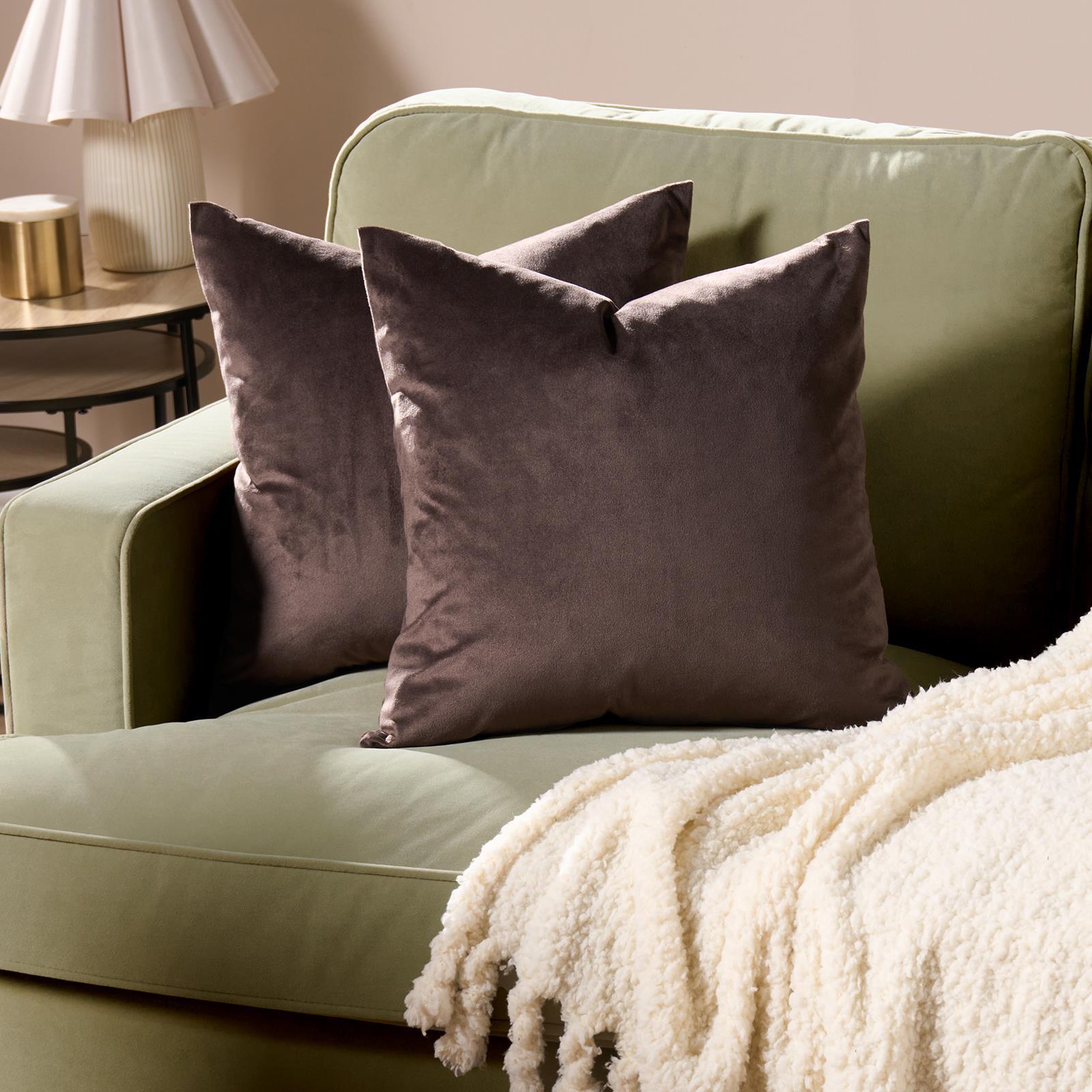 OHS Matte Velvet Cushion Covers Super Soft Luxury Square Pillowcases Multipack