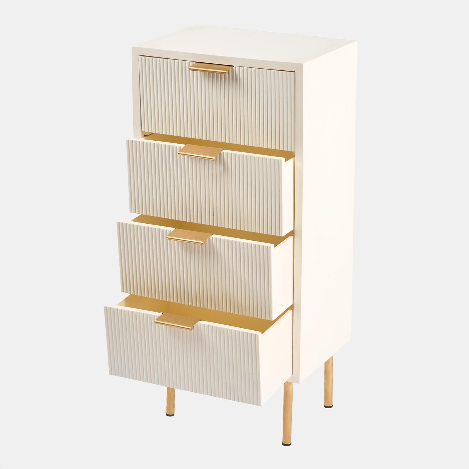 Ribbed Bedside Table Modern Bedroom 3/4 Draw Office Nightstand Living Room Unit - Picture 66 of 71