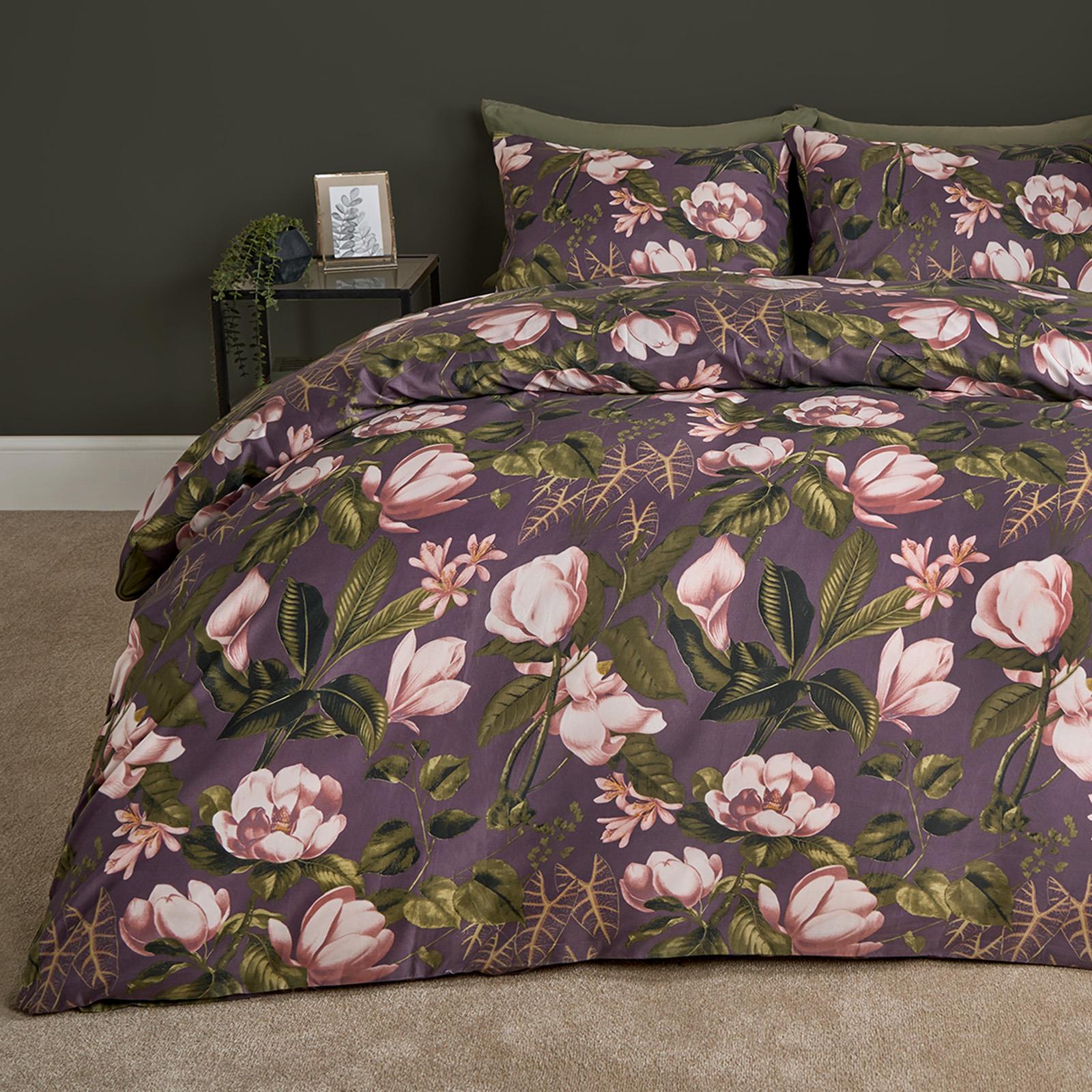 Floral Duvet Cover Quilt Bedding Set Reversible with Pillowcase Double King Size