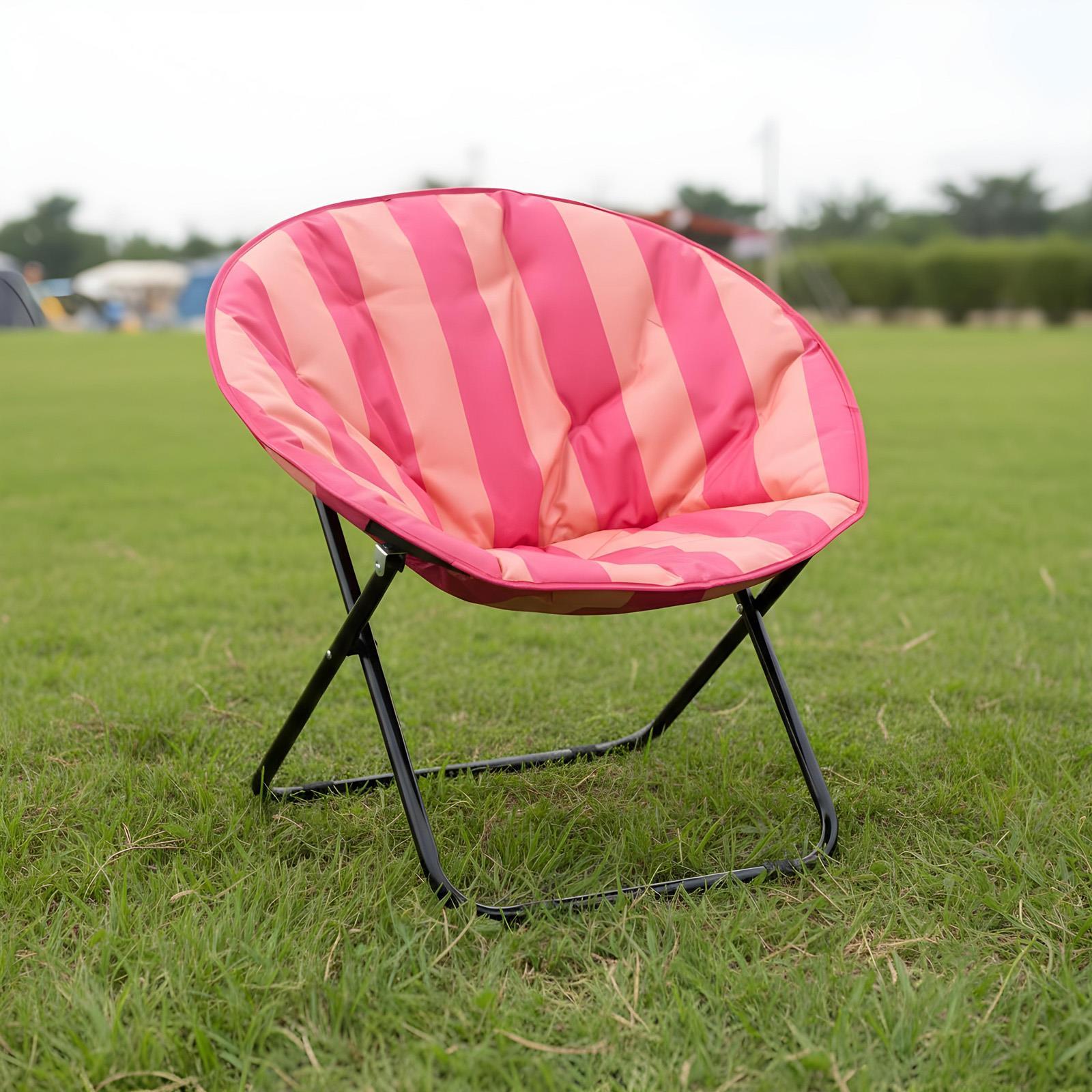 OHS Moon Camping Chair Round Folding Outdoor Garden Portable Seat
