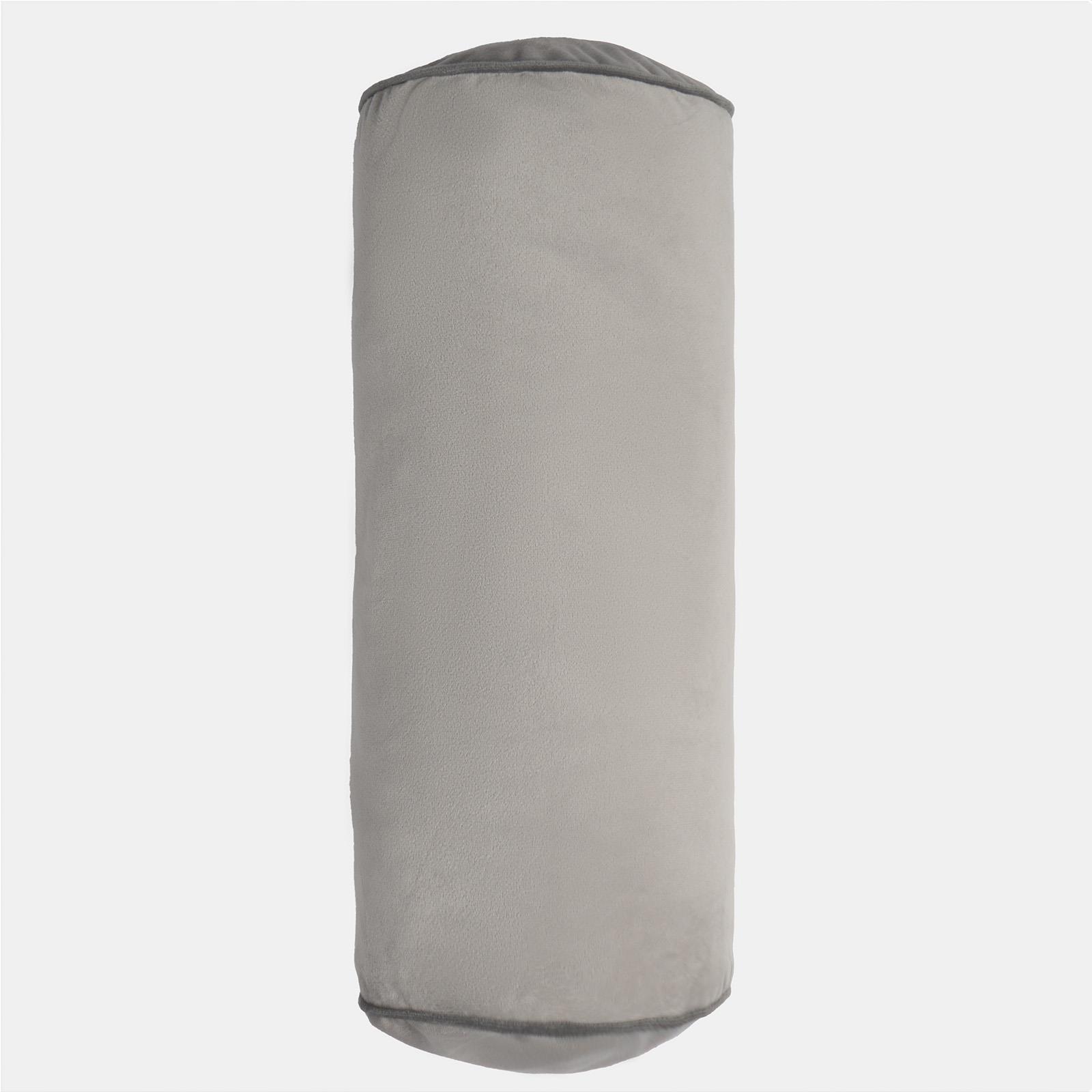 Bolster Cushion Matte Velvet Filled Bedroom Sofa Plump Decorative Scatter Pillow - Picture 23 of 25