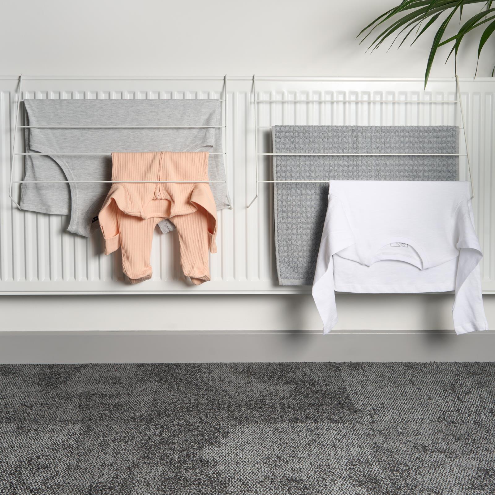 Radiator Drying Rack 2 x Clothing Dryer Organiser Hanger Rail Foldable Storage