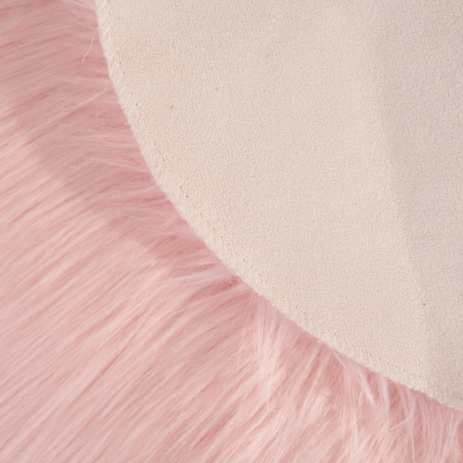 Sienna Heart Shaped Rug Faux Sheepskin Fur Fluffy Fleece Bedroom Home Carpet Mat - Picture 7 of 17