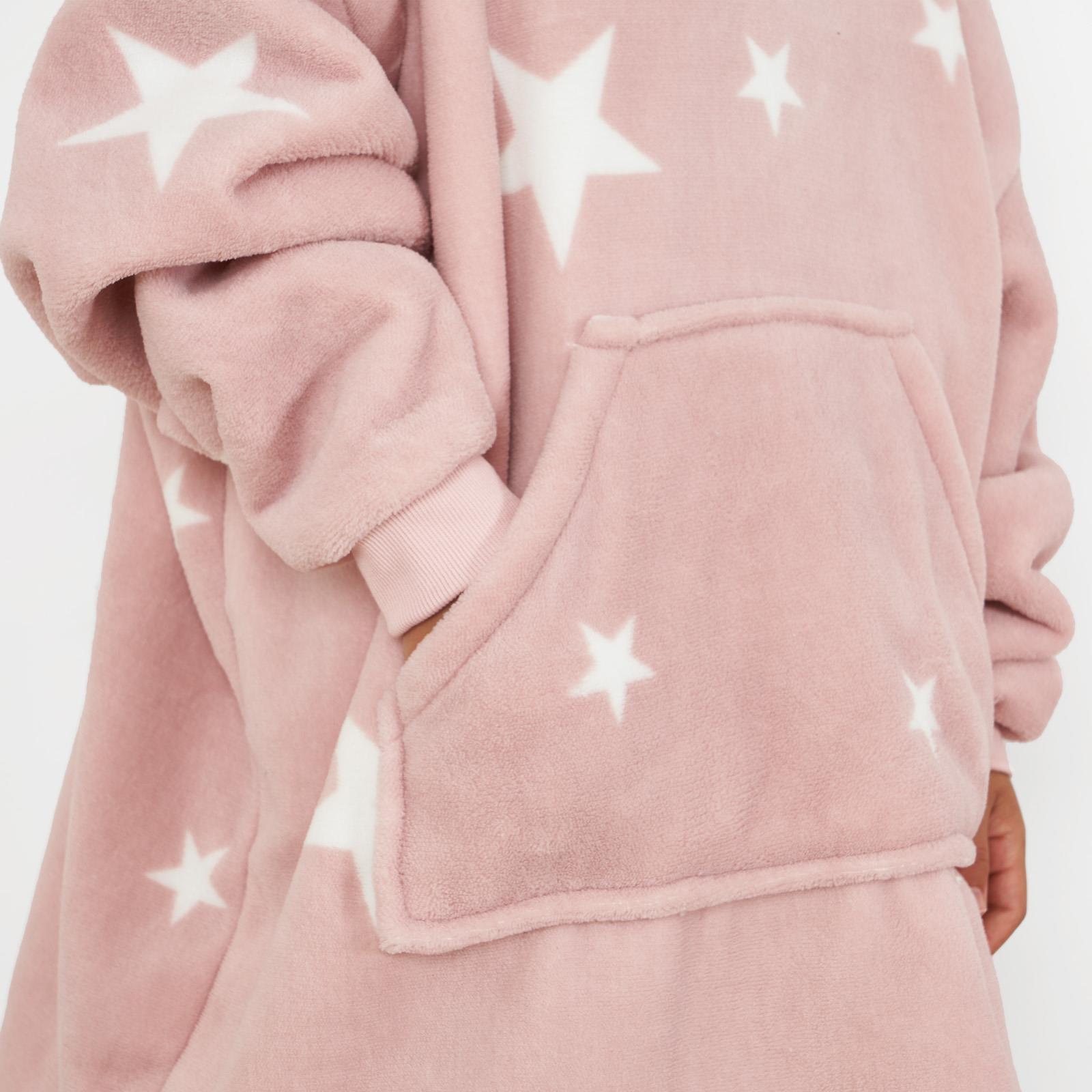 Kids Hoodie Blanket Oversized Sherpa Fleece Jumper Sweatshirt Soft Warm Throw - Picture 43 of 169