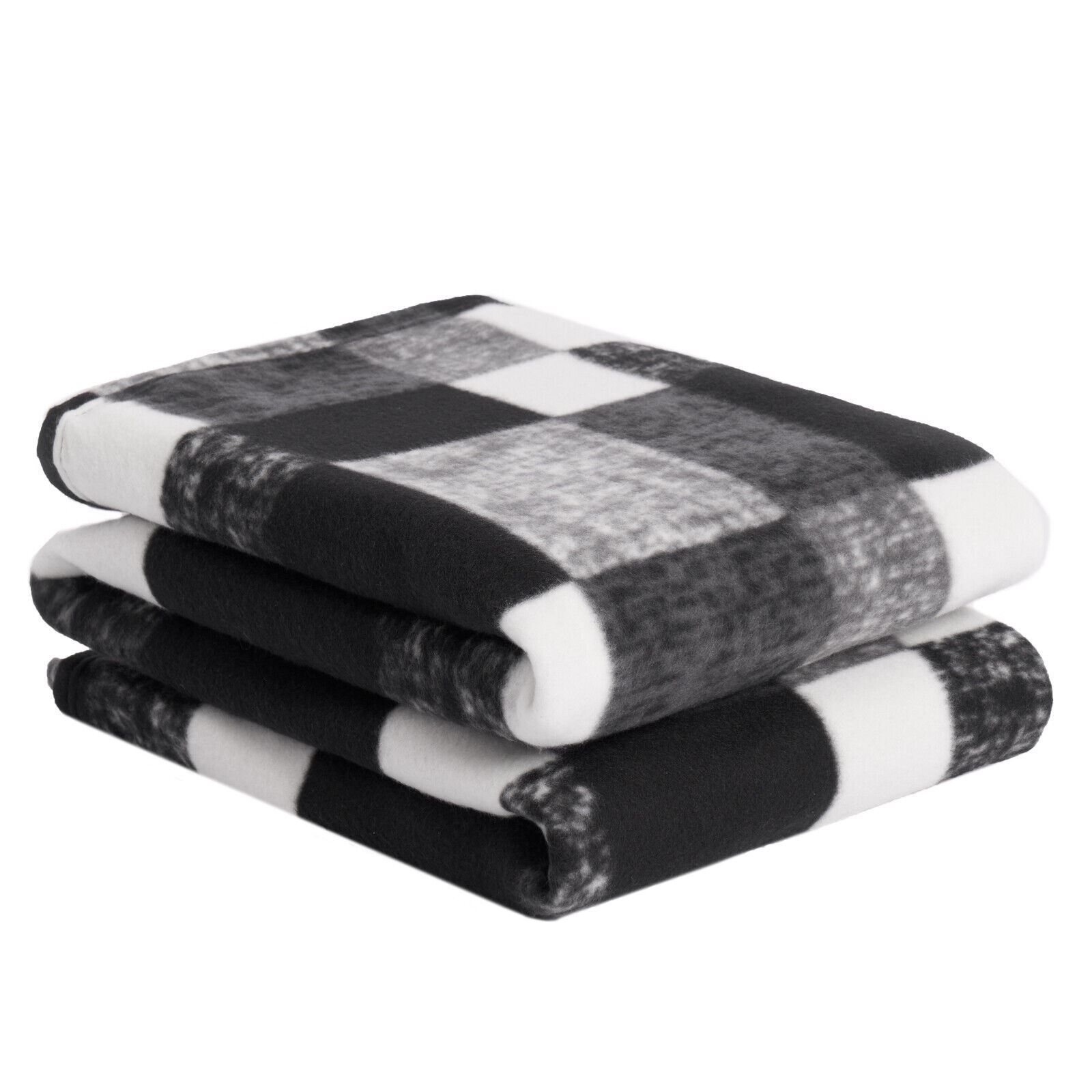 OHS Tartan Blanket Throw Fleece Large Polar Check Warm Soft Bed