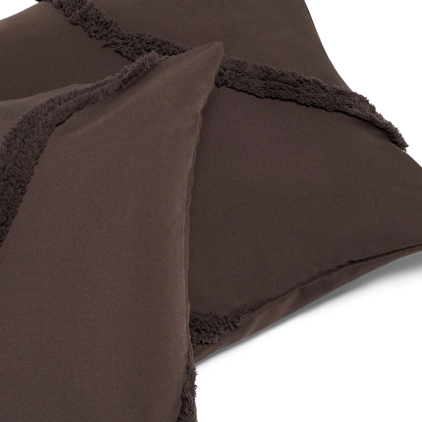 OHS Tufted Contour Cushion Covers 2 Pack Decorative Square Pillowcases