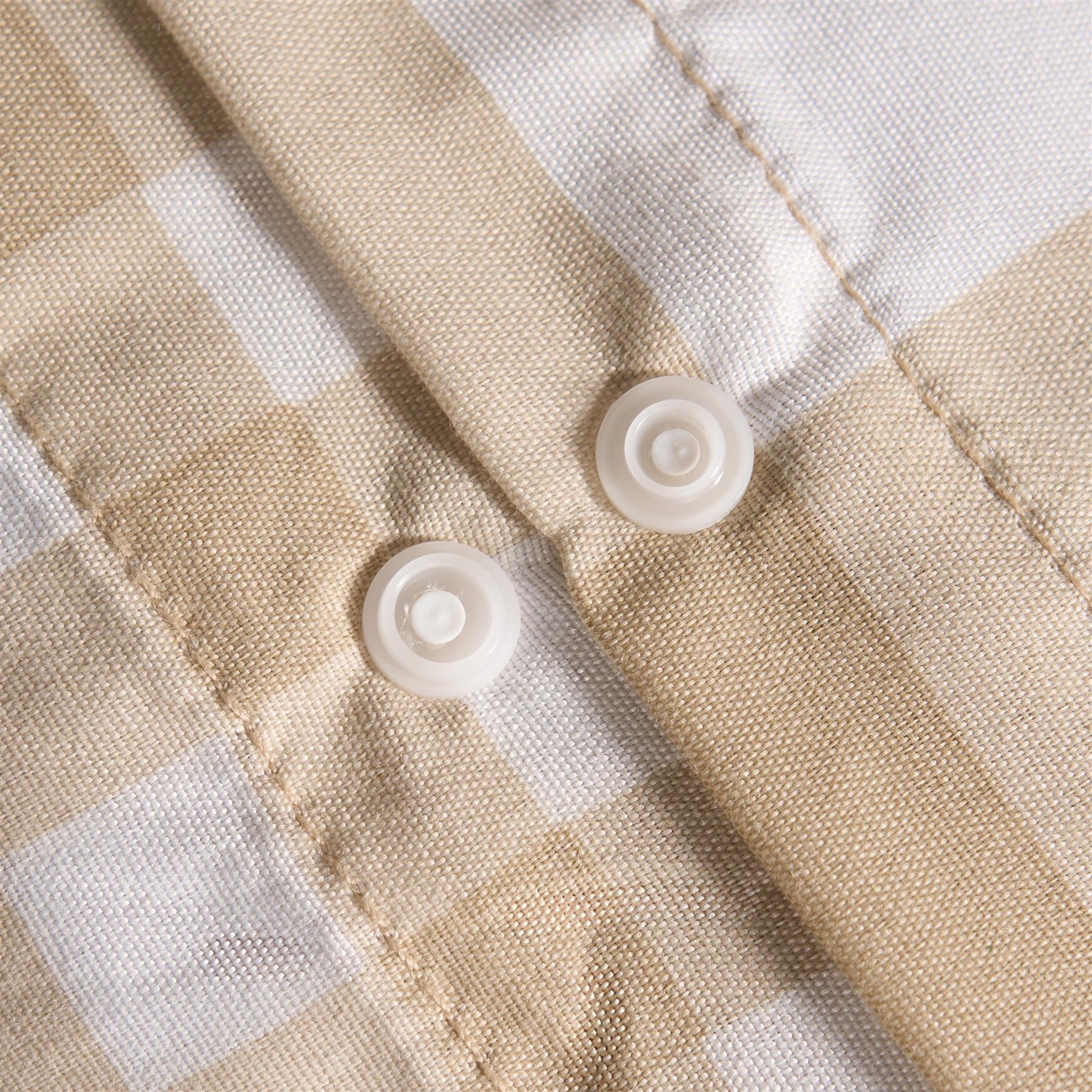OHS Gingham Duvet Cover Bedding Set Check Quilt Pillowcase Reversible