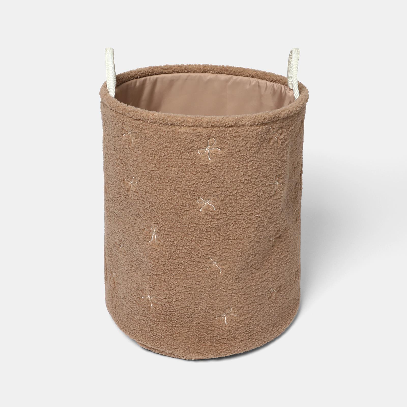 OHS Storage Basket Handles Boucle Fleece Laundry Clothes Organiser