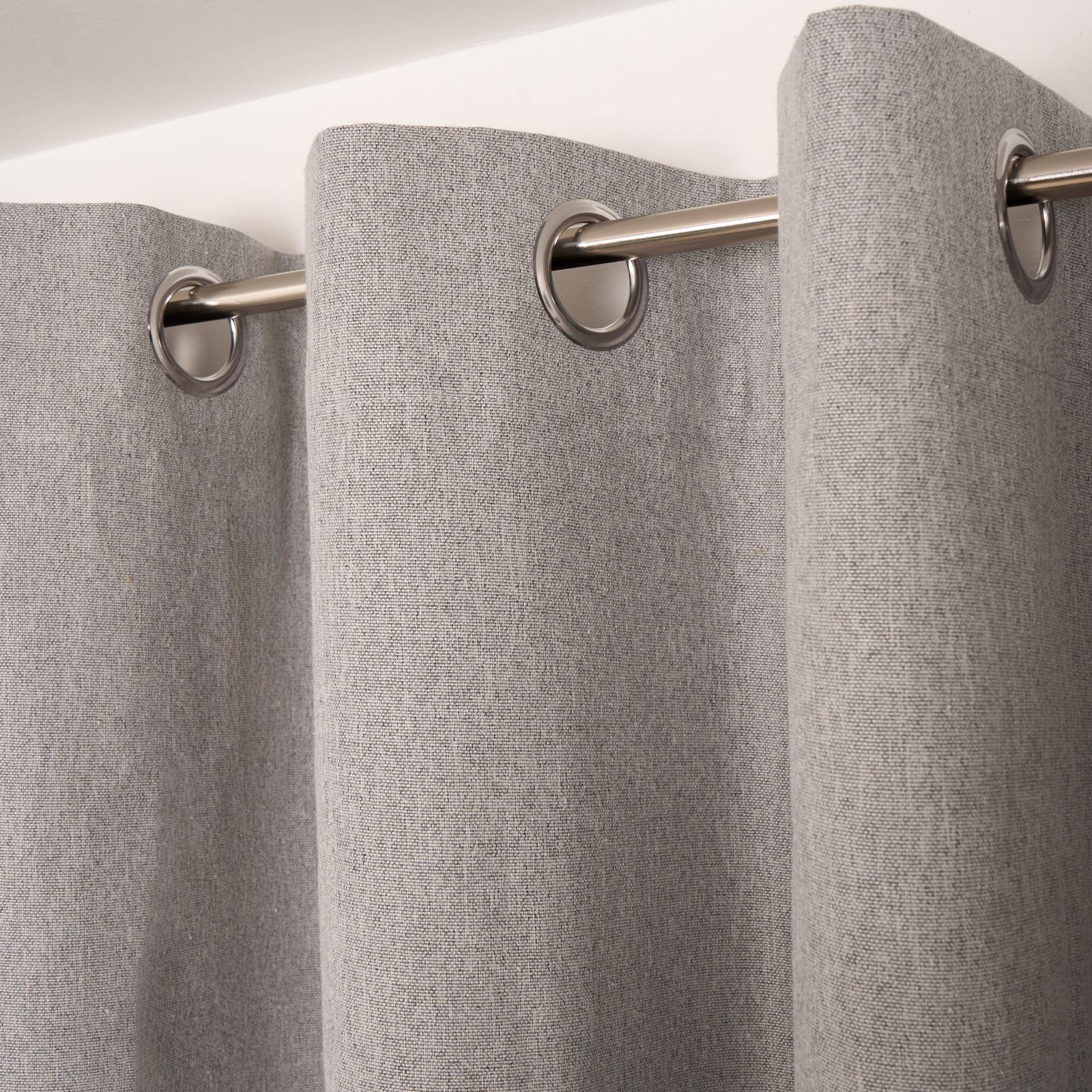 Pair of Eyelet Blackout Curtains Woven Ready Made Ring Top Thermal Texture Thick - Picture 46 of 48