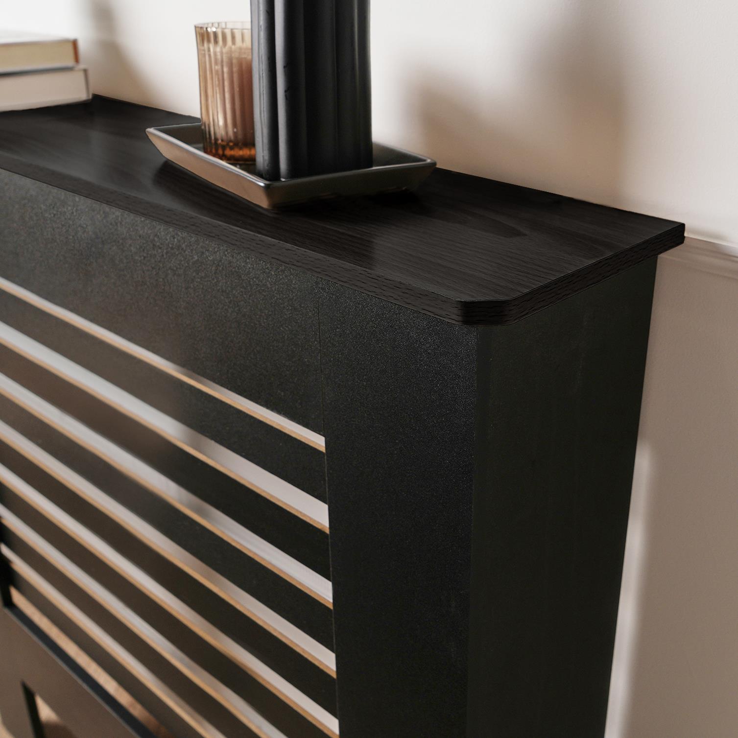 Wooden Radiator Cover Side Board S M L Cabinet Shelf Modern Hallway Furniture - Picture 5 of 55