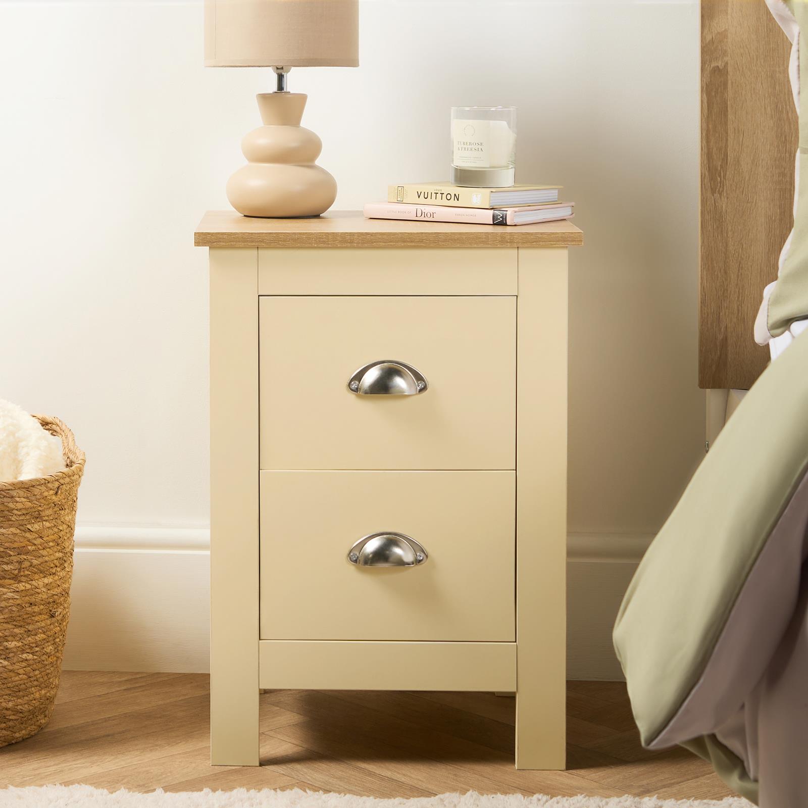 OHS Chicago Bedside Table 2/3 Drawer Hallway Cabinet Nightstand Unit Home Decor