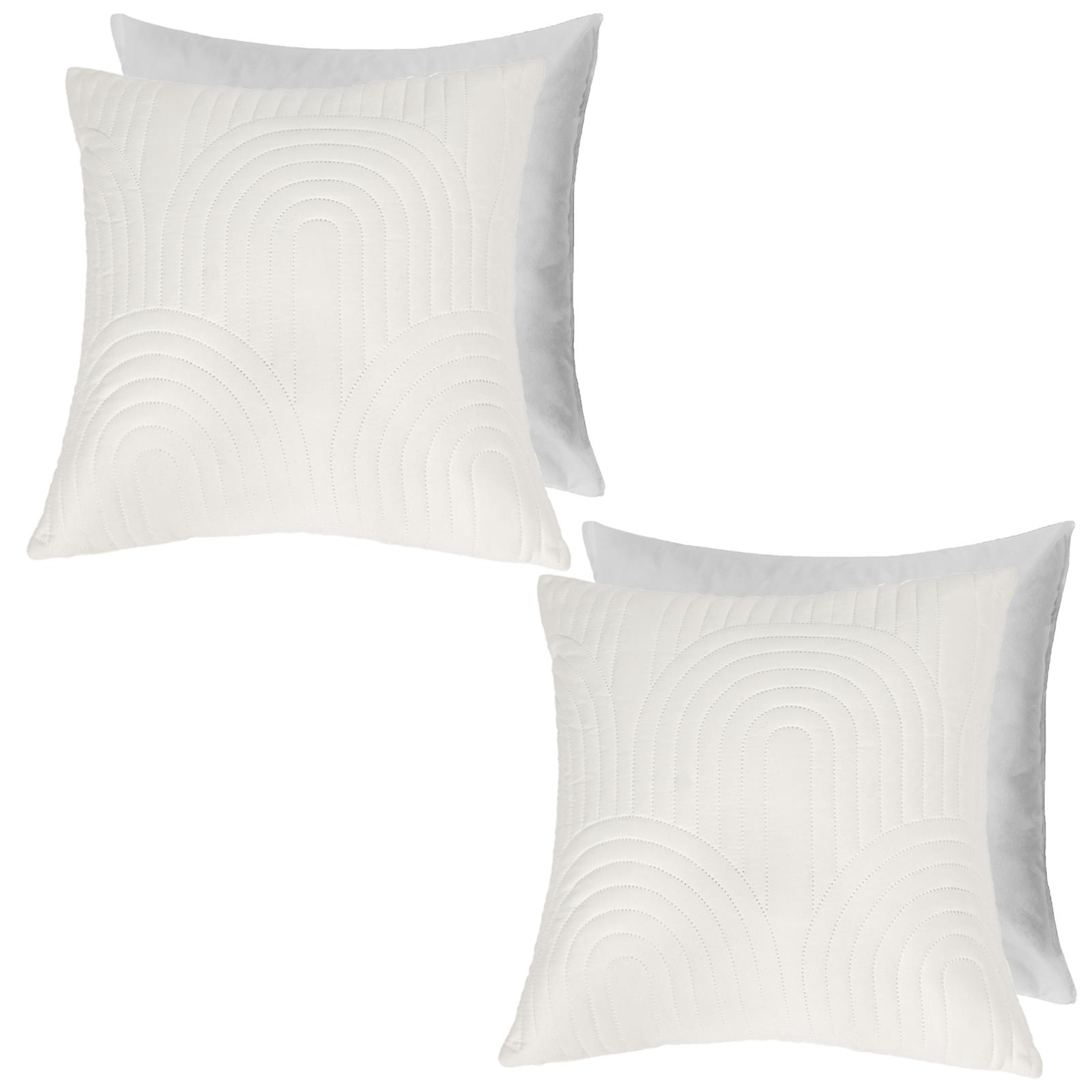 OHS Arches Quilted Cushion Covers Pinsonic Square Pillowcases Filled