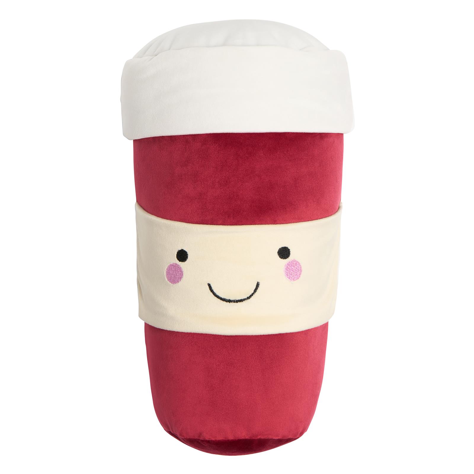 OHS Coffee Cup Cushion Decorative Filled Scatter Throw Pillow Home Decor
