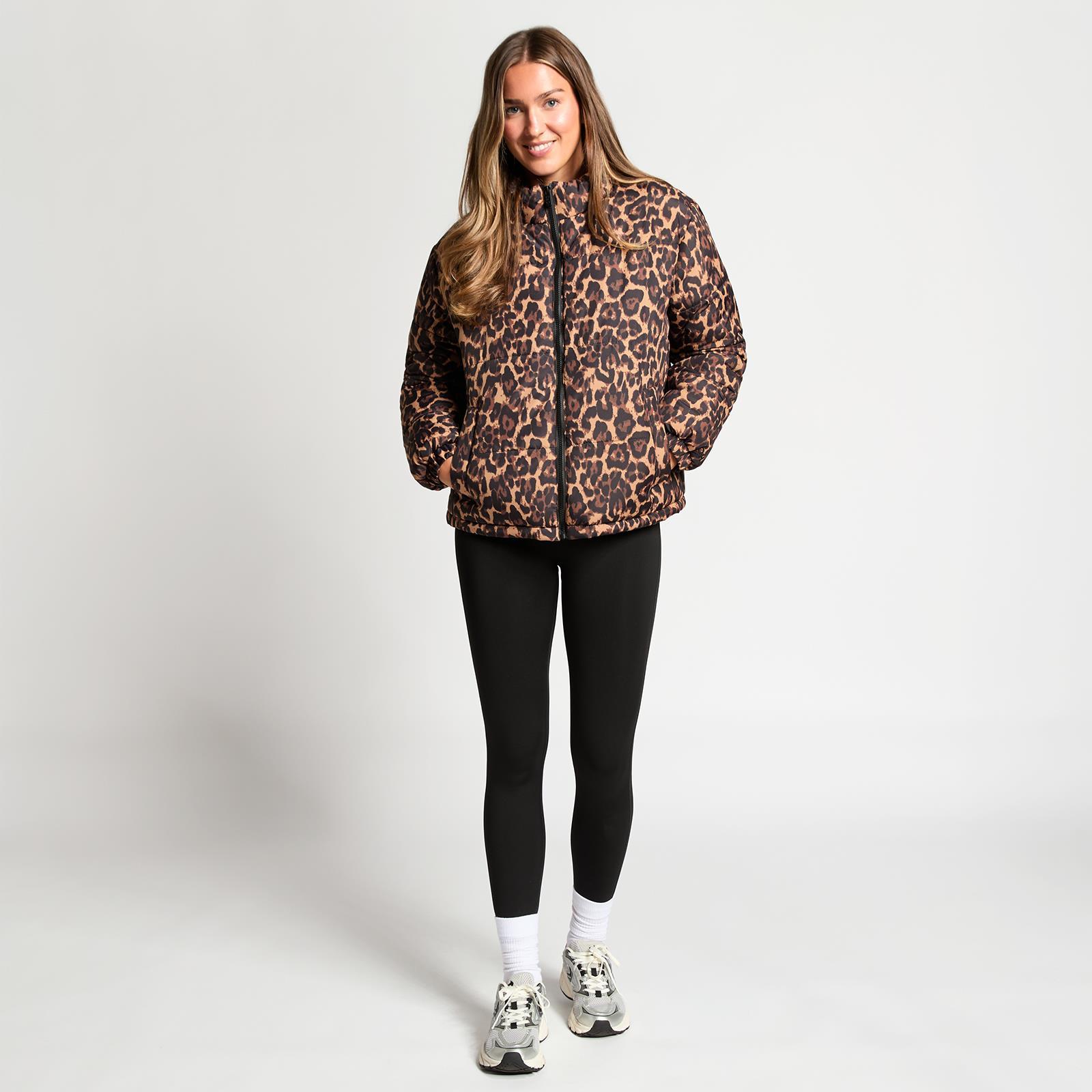 OHS Puffer Jacket Windproof Padded Winter Outerwear Cropped Zip Coat Hiking