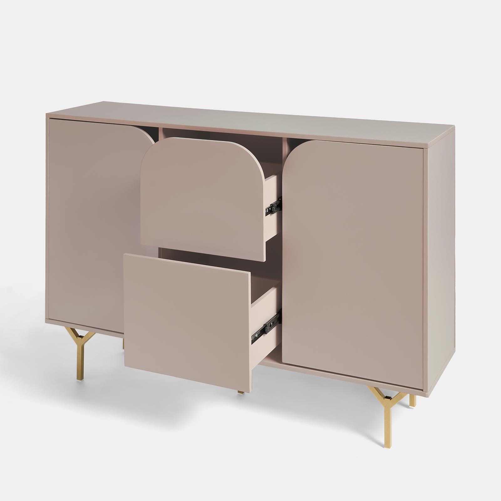 OHS Curved Look Sideboard Display Unit Buffet Cabinet Sideboard Cupboard Storage
