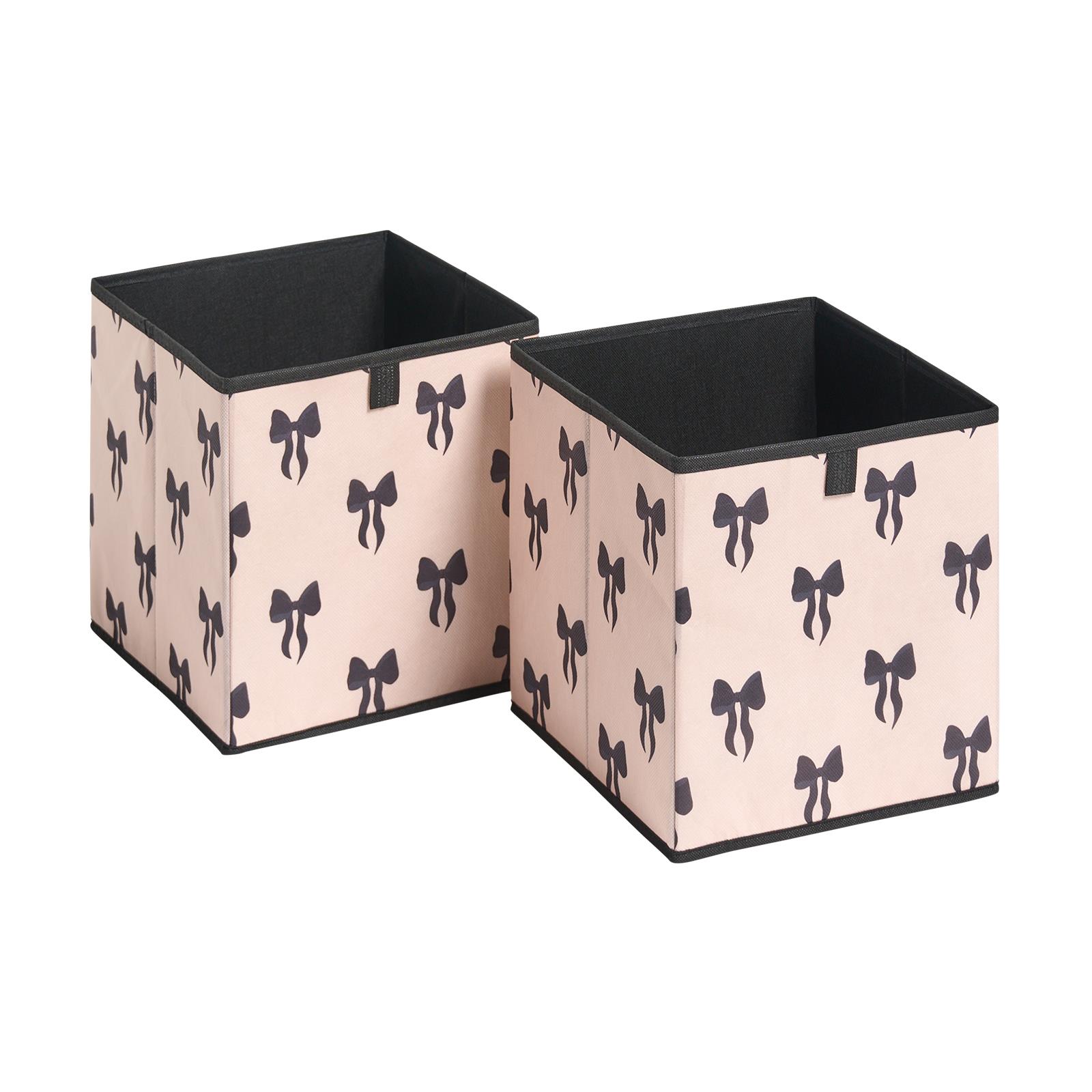 OHS Bows Storage Box Cube Folding Multipack Space Saving Shoe Toy Organiser