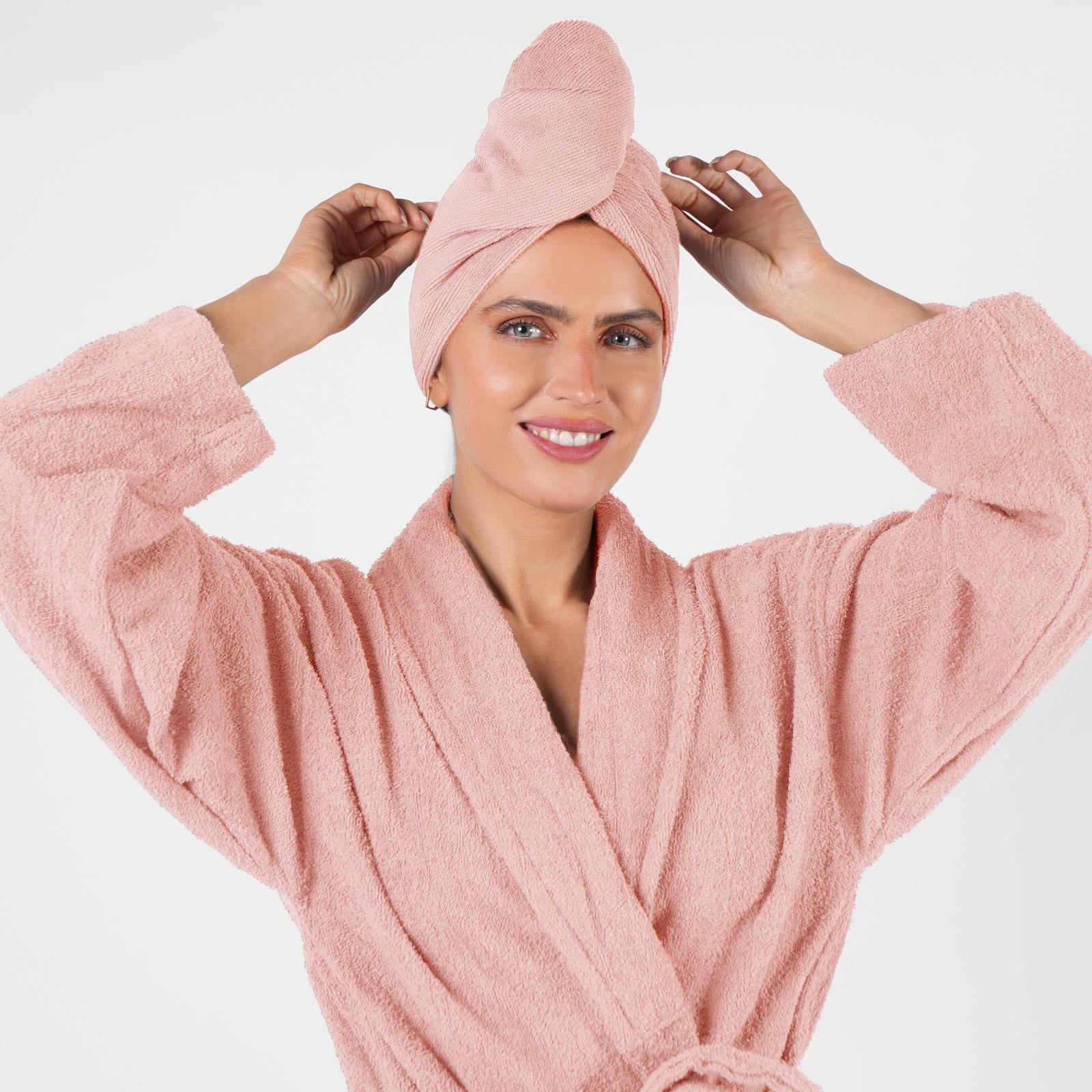 Hair Turban Towel Microfibre Head Wrap 3 x Quick Dry Womens Shower Towelling Cap - Picture 7 of 28