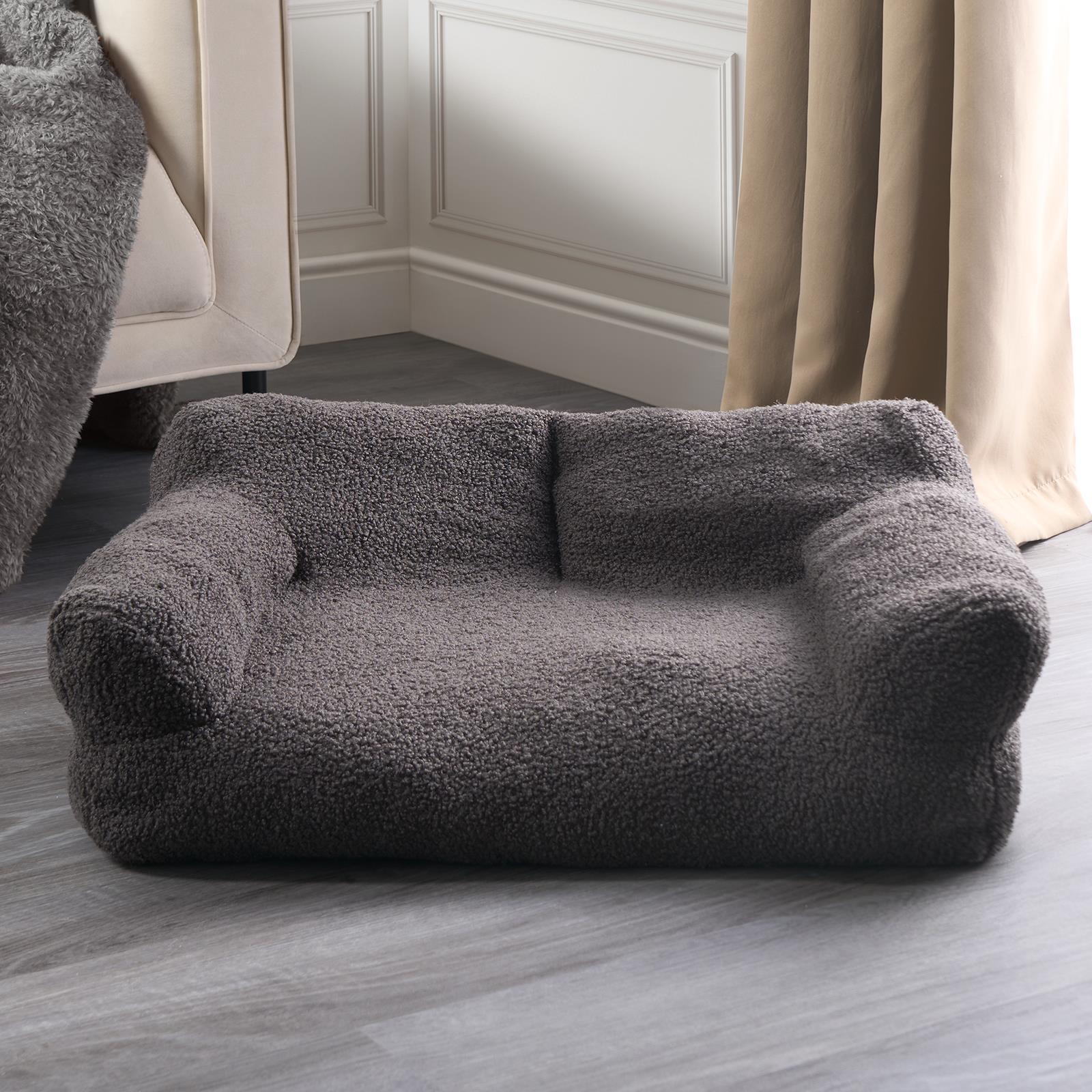 Dog Bed Sofa Cat Washable Super Soft Fur Fleece Warm Pet Puppy Medium Cushion