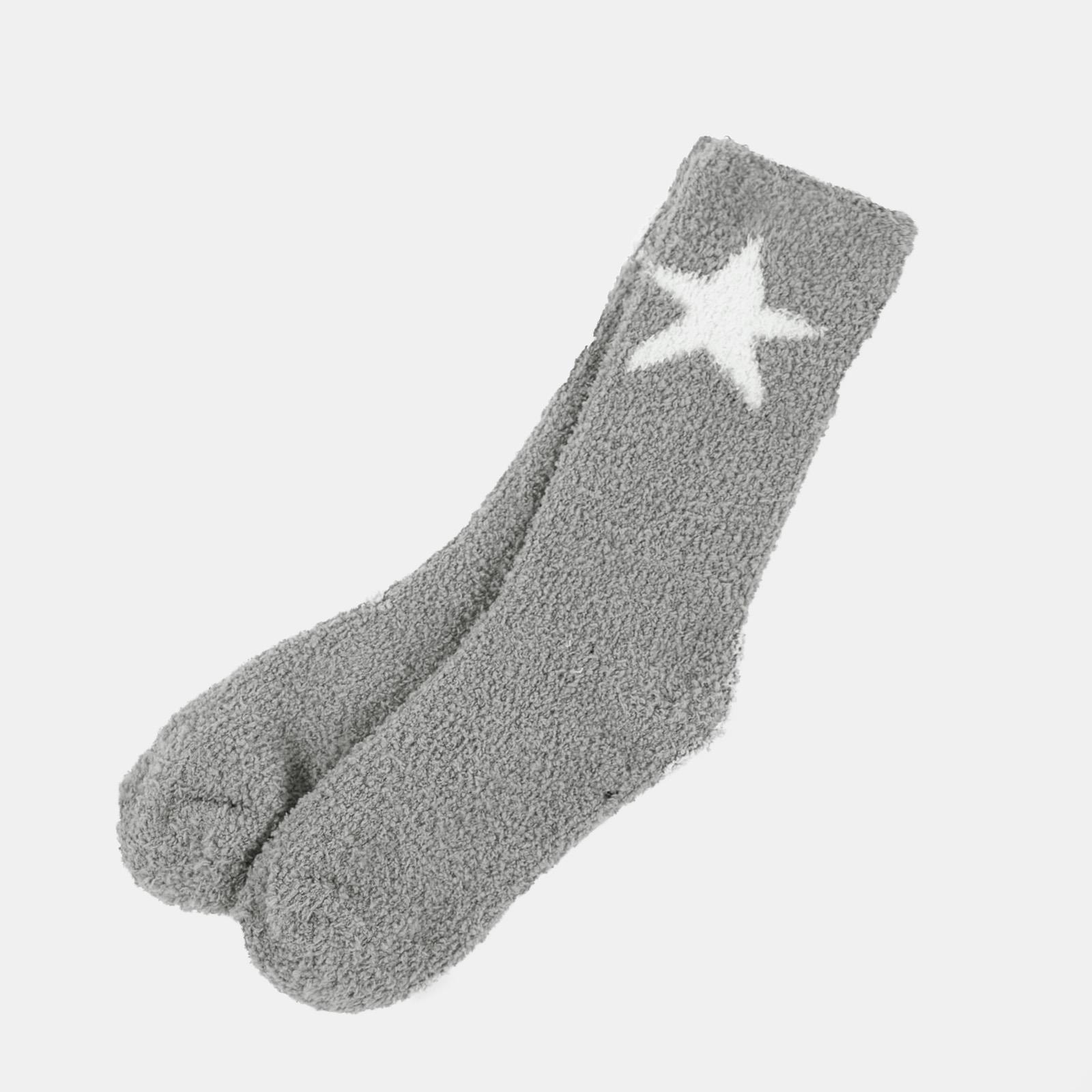 Star Fluffy Bed Socks Womens Warm Soft Fleece 3 Pairs Pack Plush Lounge Ladies