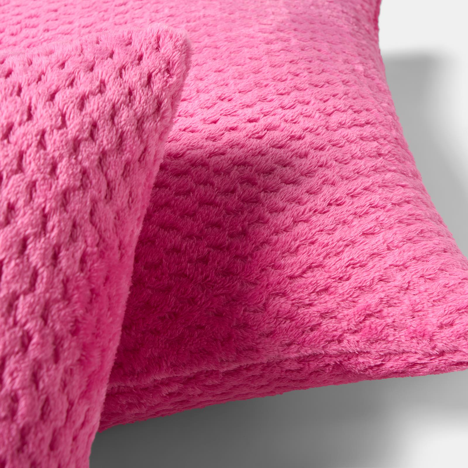 OHS Waffle Fleece Cushion Covers 2/4 Pack Soft Filler Decor