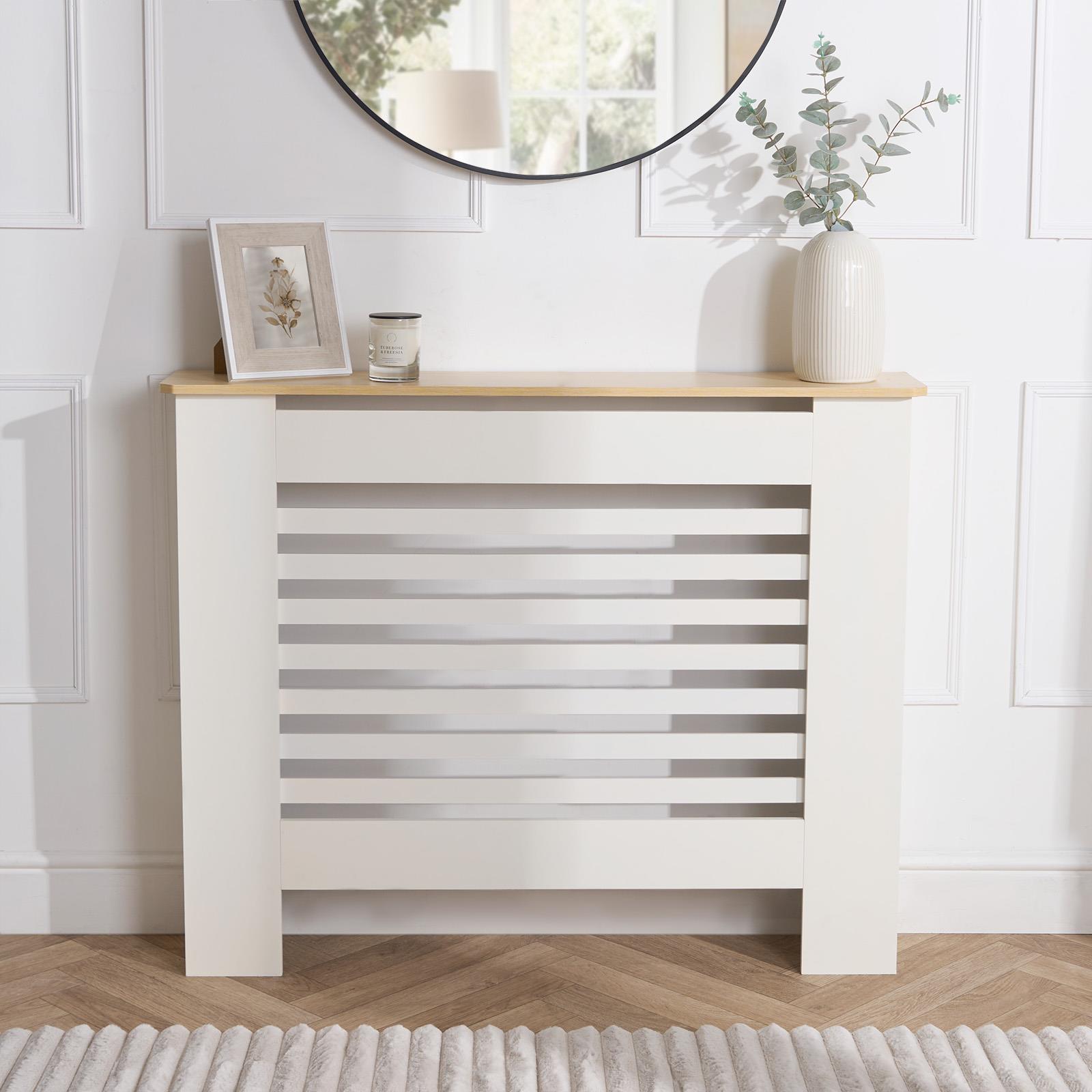 Wooden Radiator Cover Side Board S M L Cabinet Shelf Modern Hallway Furniture - Picture 38 of 55