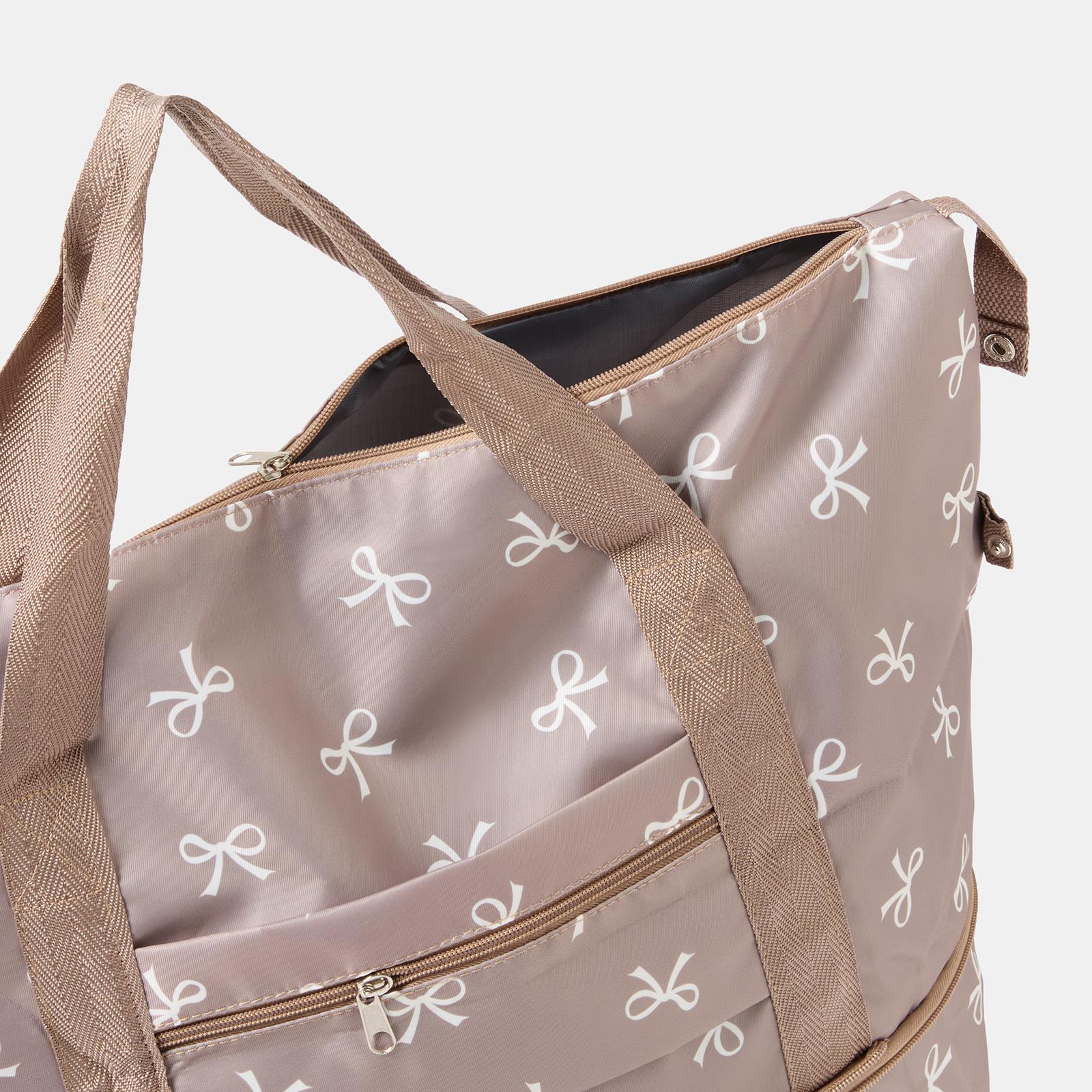 OHS Bows Weekend Travel Bag Expandable Shoe Compartment Cabin Duffle