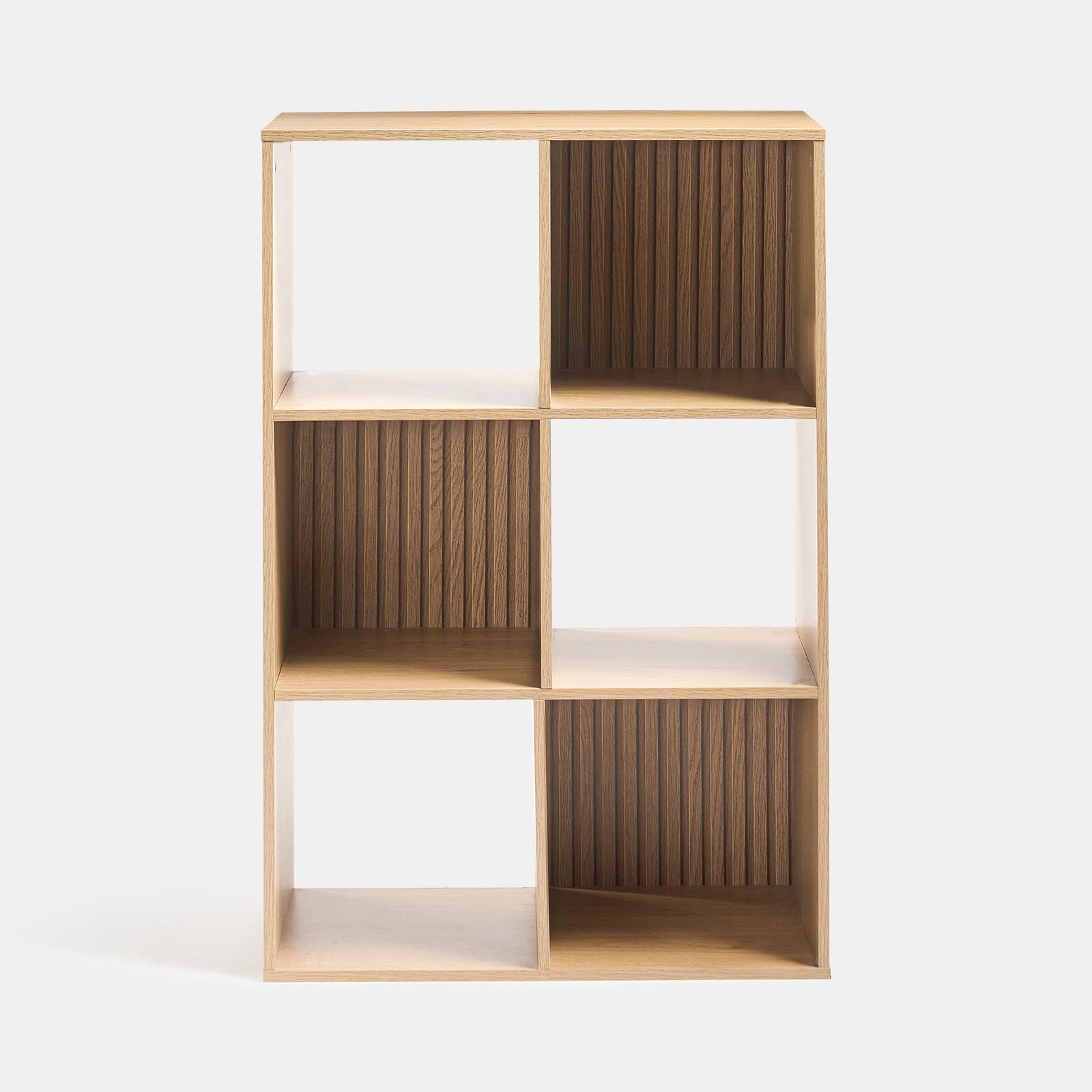 OHS Dallas Cube Storage Wood Effect Bookcase Freestanding Open Shelf Unit