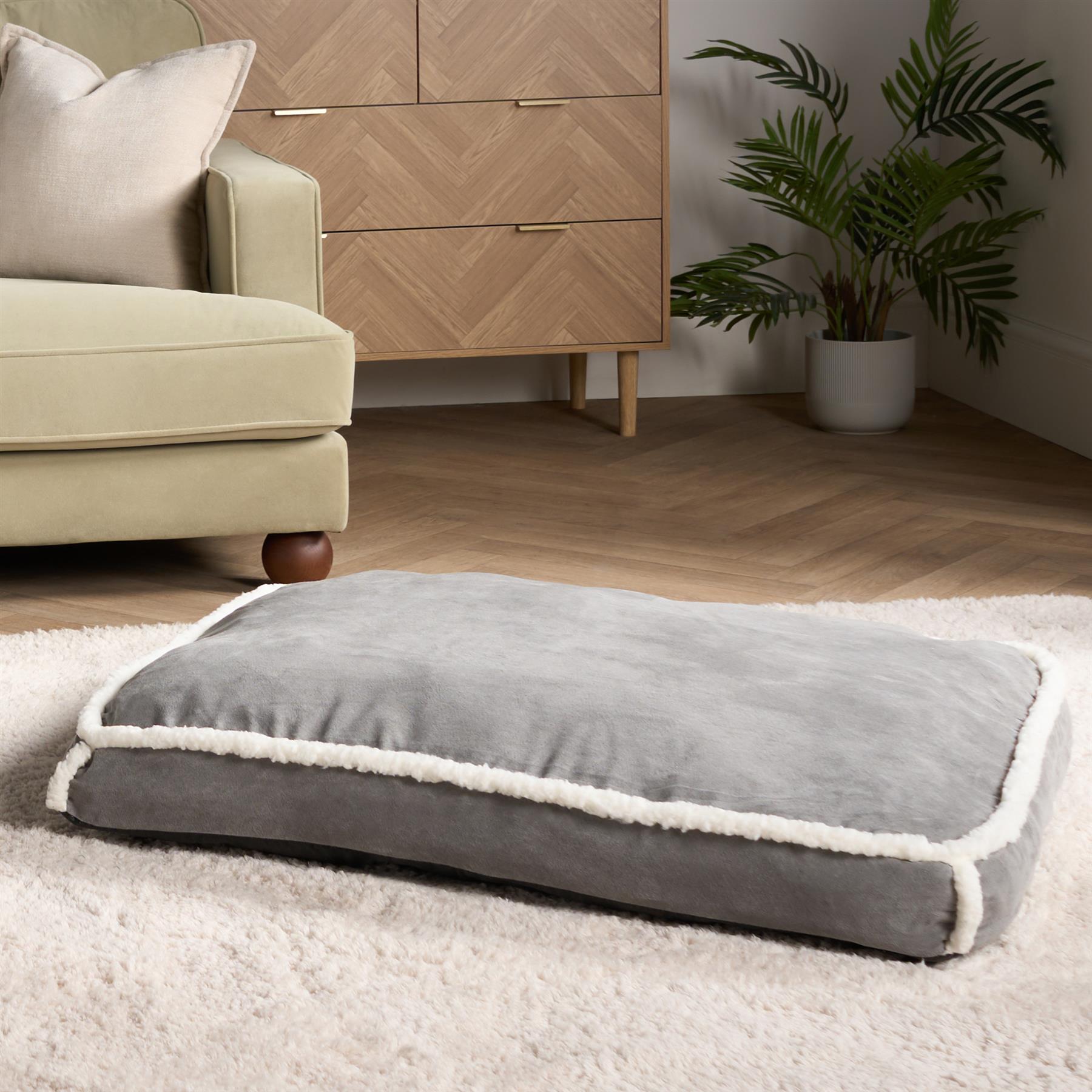 Sherpa Bind Pet Bed Dog Puppy Comfy Mat Cushion Washable Fleece Soft Plush Warm