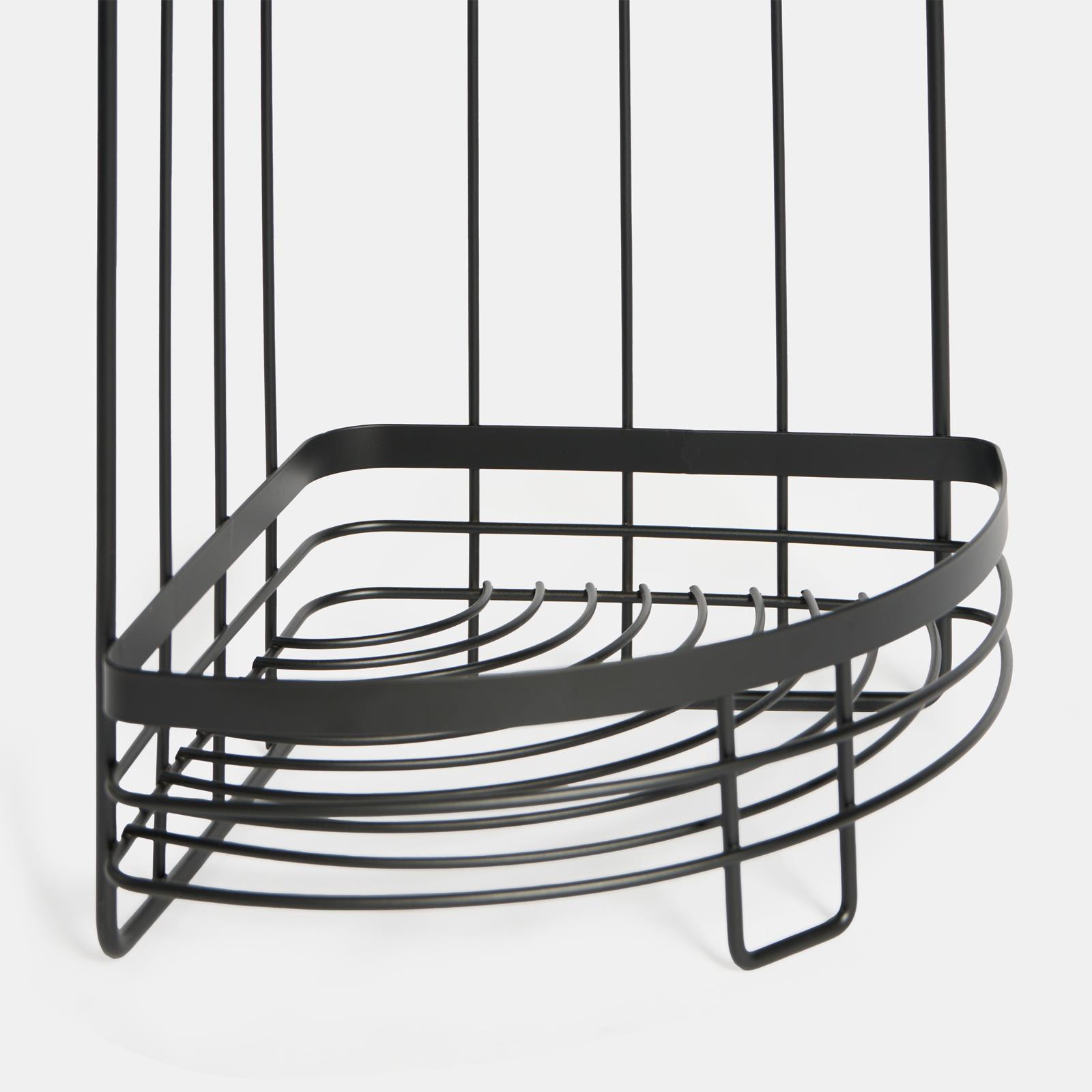 OHS 3 Tier Shower Caddy Bathroom Organiser Plastic Freestanding Corner Shelf