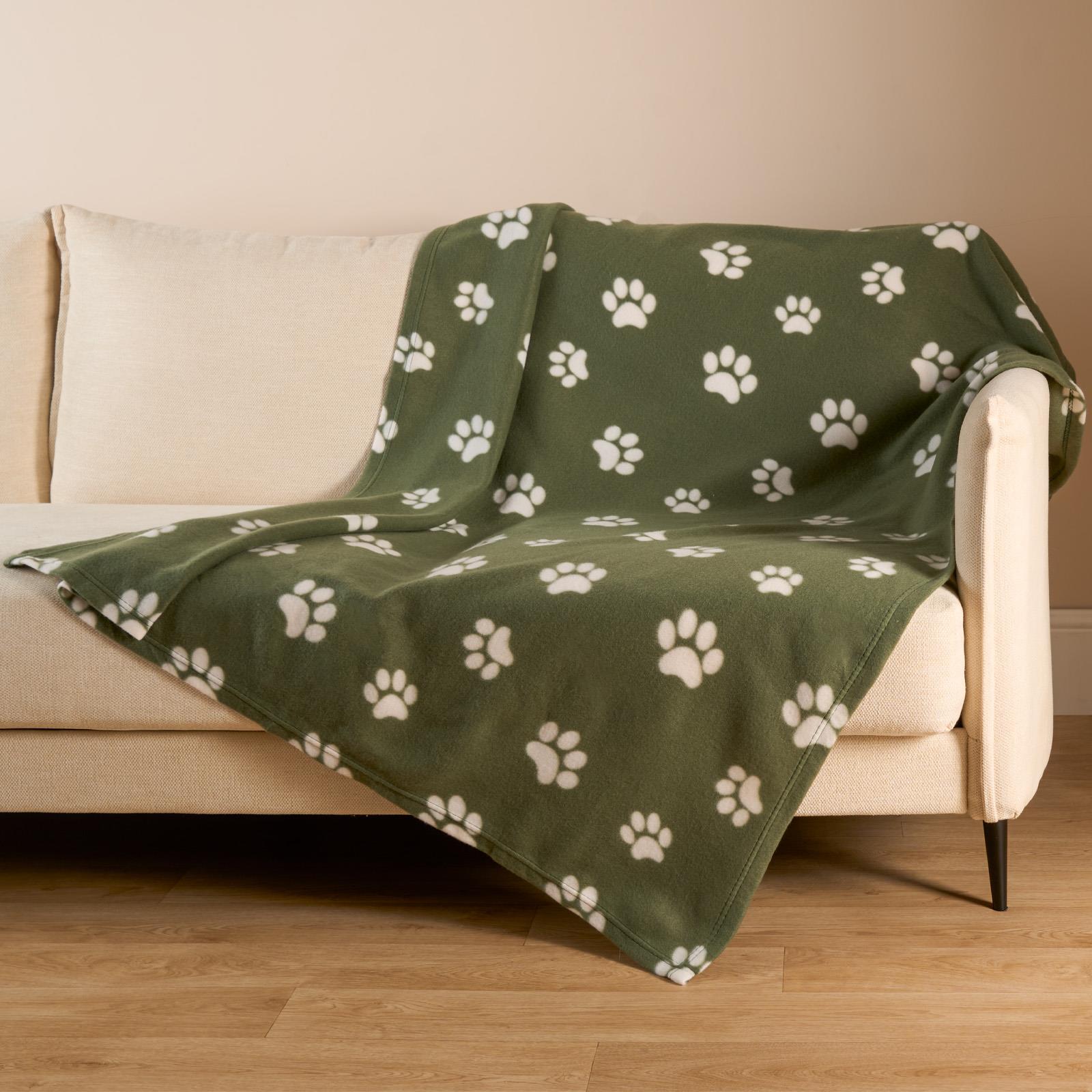 OHS Pet Blanket Dog Warm Fleece Cat Throw Paw Puppy Animal Soft Mat