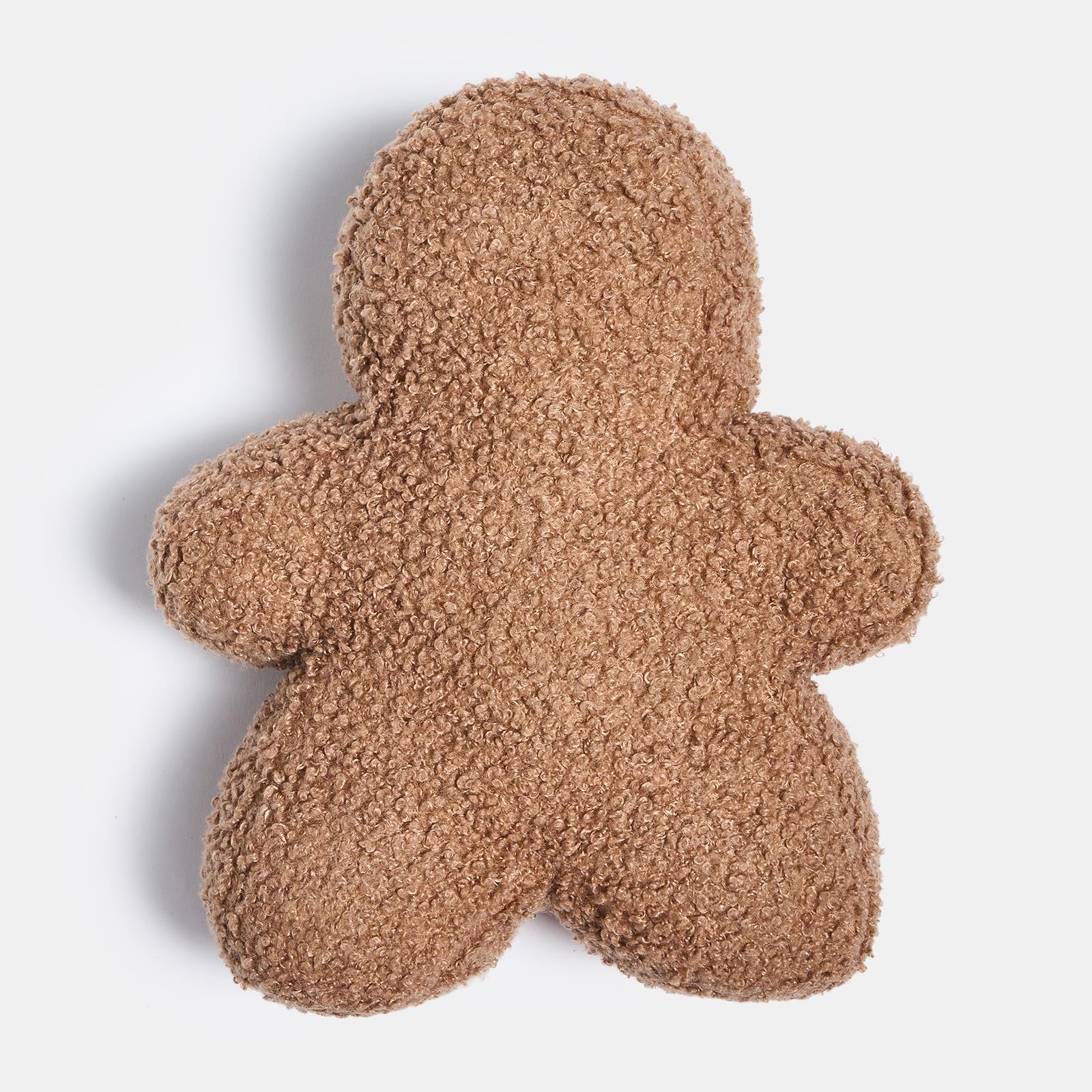 OHS Gingerbread Weighted Door Stop Xmas Decorative Boucle Stopper Wedge