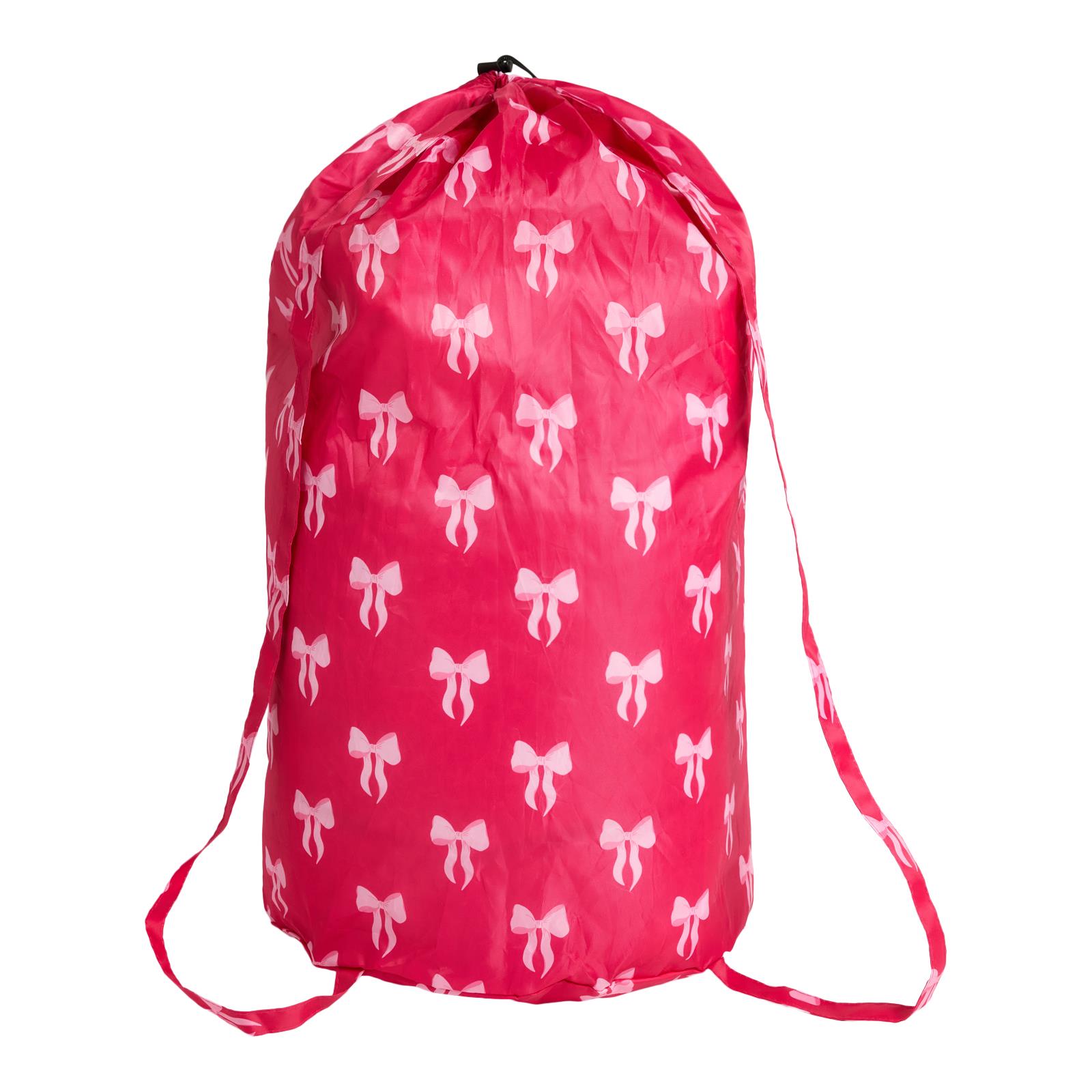 OHS Drawstring Laundry Bag Printed Travel Washing Backpack Lightweight Hamper