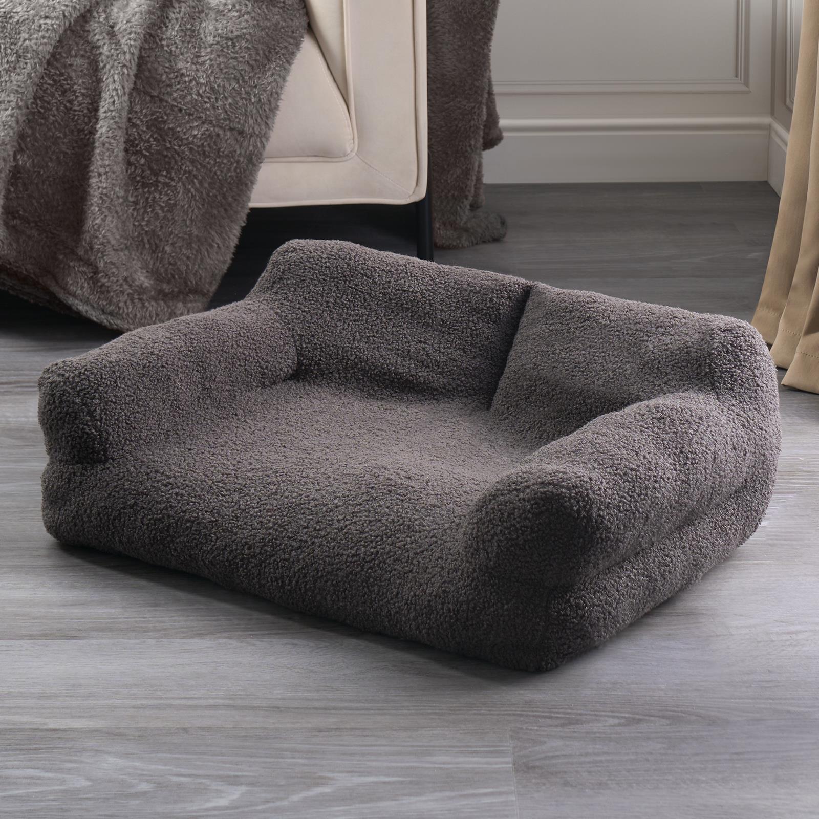 Dog Bed Sofa Cat Washable Super Soft Fur Fleece Warm Pet Puppy Medium Cushion