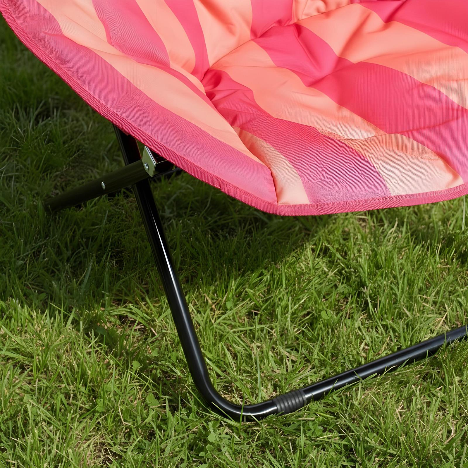 OHS Moon Camping Chair Round Folding Outdoor Garden Portable Seat