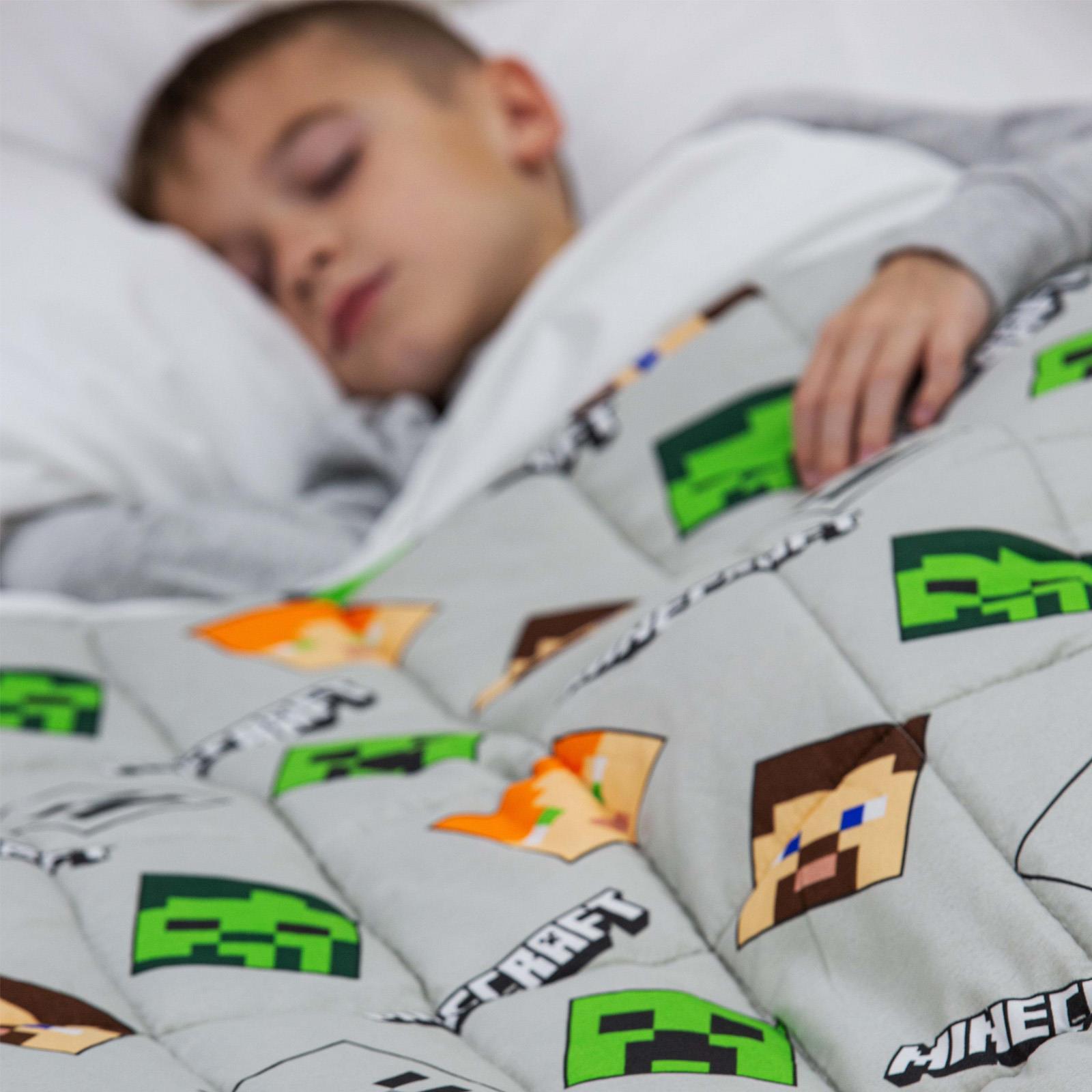 OHS Minecraft Kids Weighted Blanket Relief Sleep Throw - 100 x 150cm - 3kg