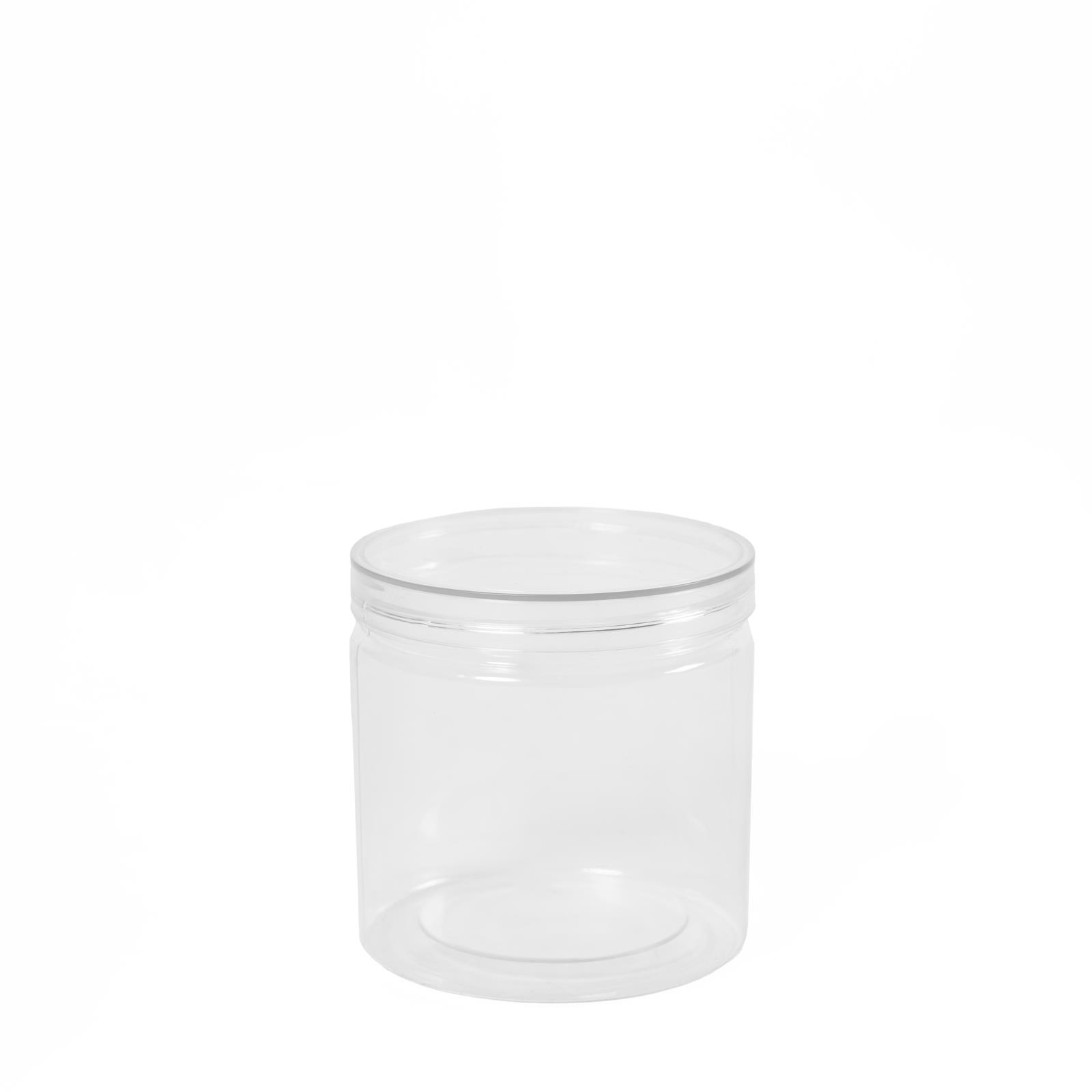 Storage Jar Round Plastic Food Organiser Tea Coffee Sugar Holder Tub Kitchen Pot