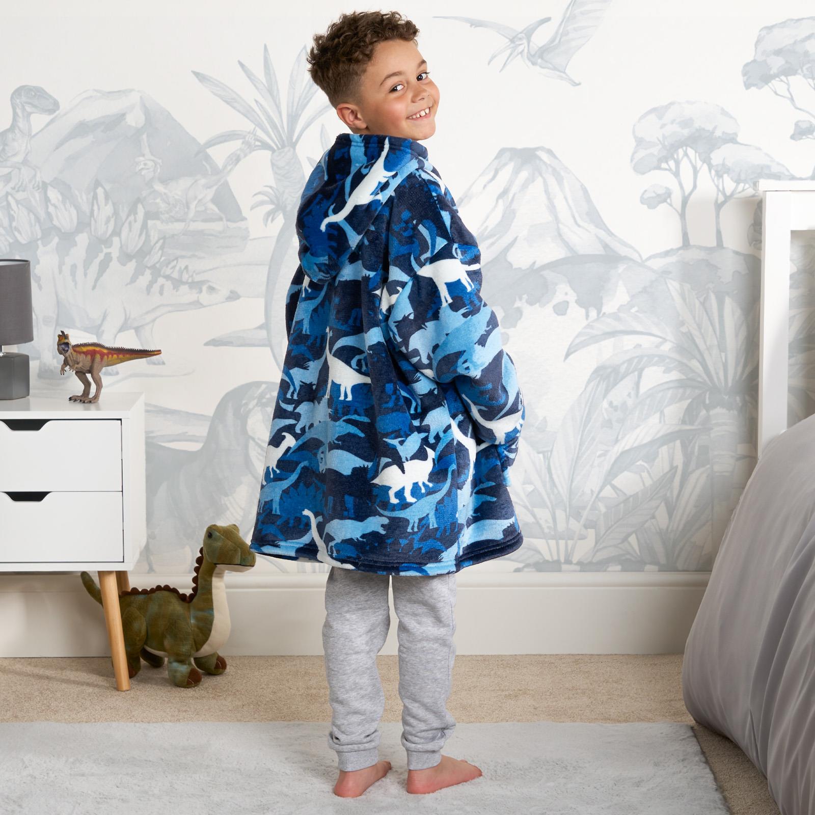 Kids Hoodie Blanket Oversized Sherpa Fleece Jumper Sweatshirt Soft Warm Throw - Picture 75 of 169