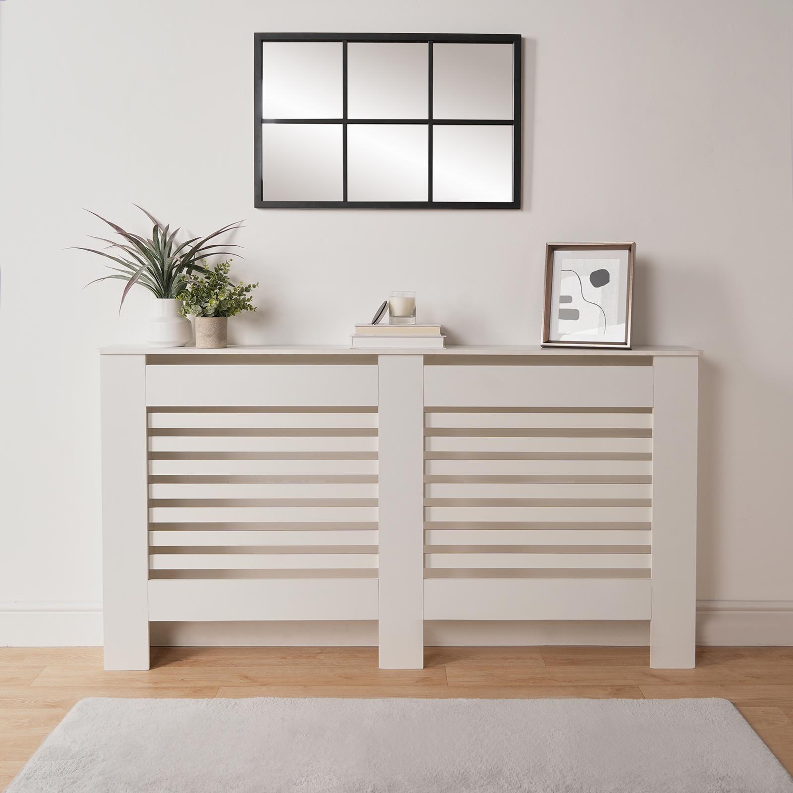 Wooden Radiator Cover Side Board S M L Cabinet Shelf Modern Hallway Furniture - Picture 26 of 55