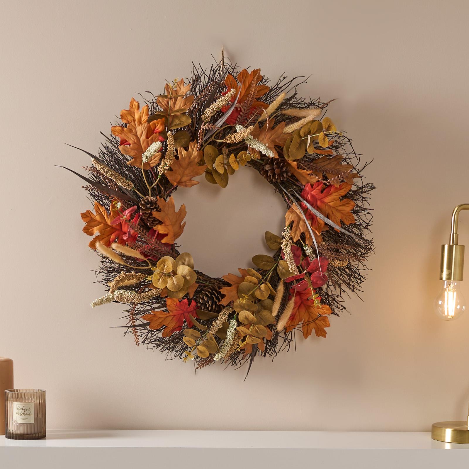 OHS Artificial Xmas Wreath Door Wall Home Party Table Decor Winter Spring