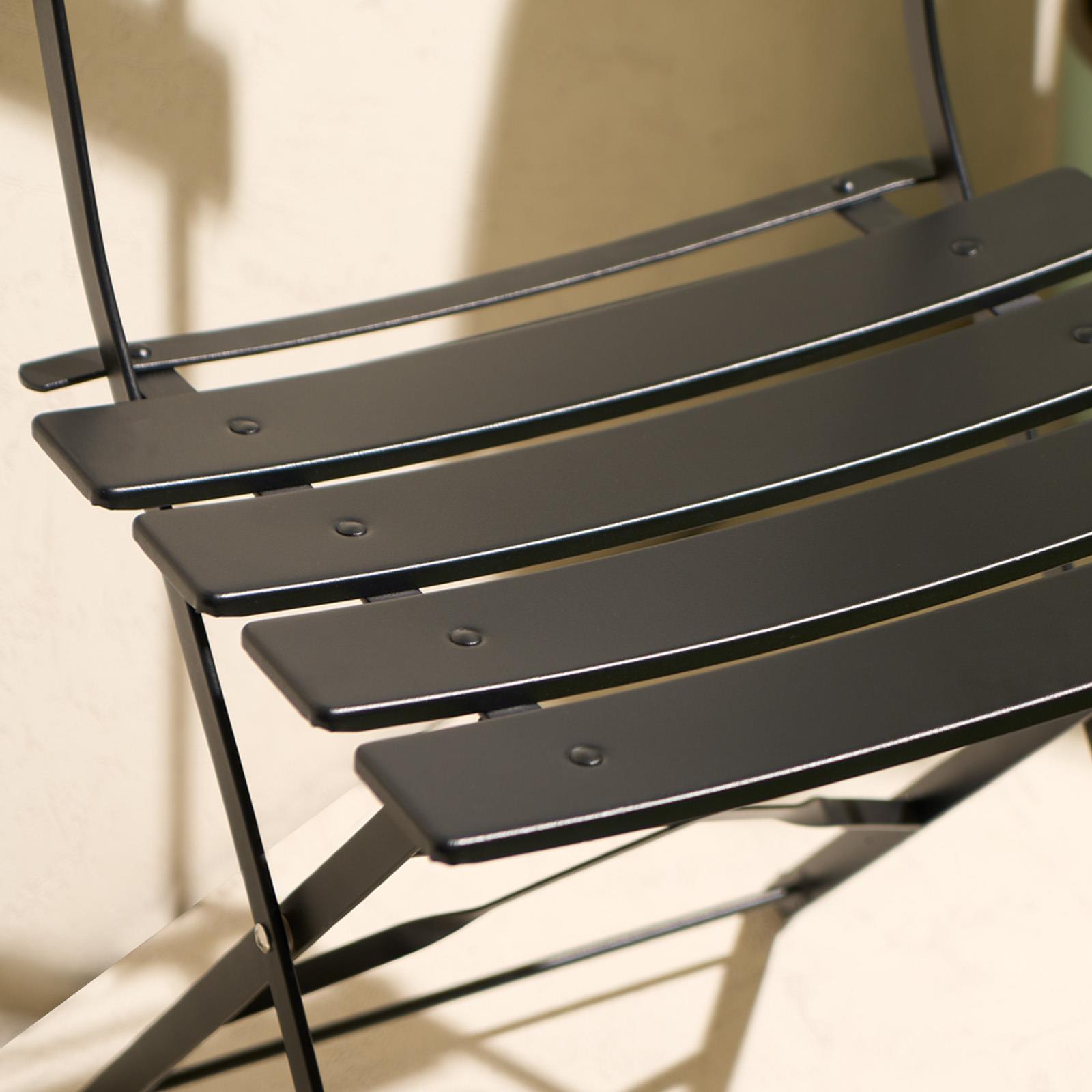 Outdoor Garden Furniture Patio Balcony Bistro Set Metal Table Chair Folding 3 PC - Picture 6 of 31