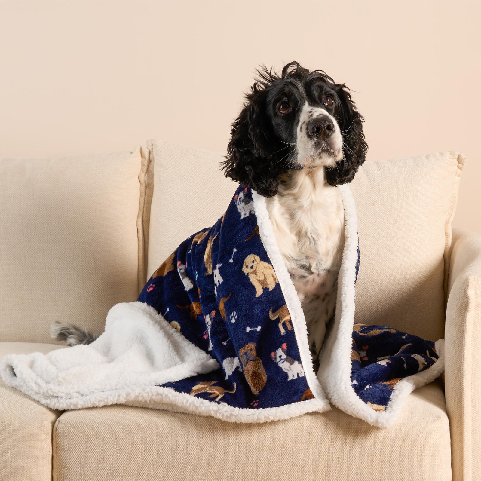 Pet Blanket Throw Sherpa Fleece Dog Cat Puppy Over Bed Chair Sofa Supersoft Warm