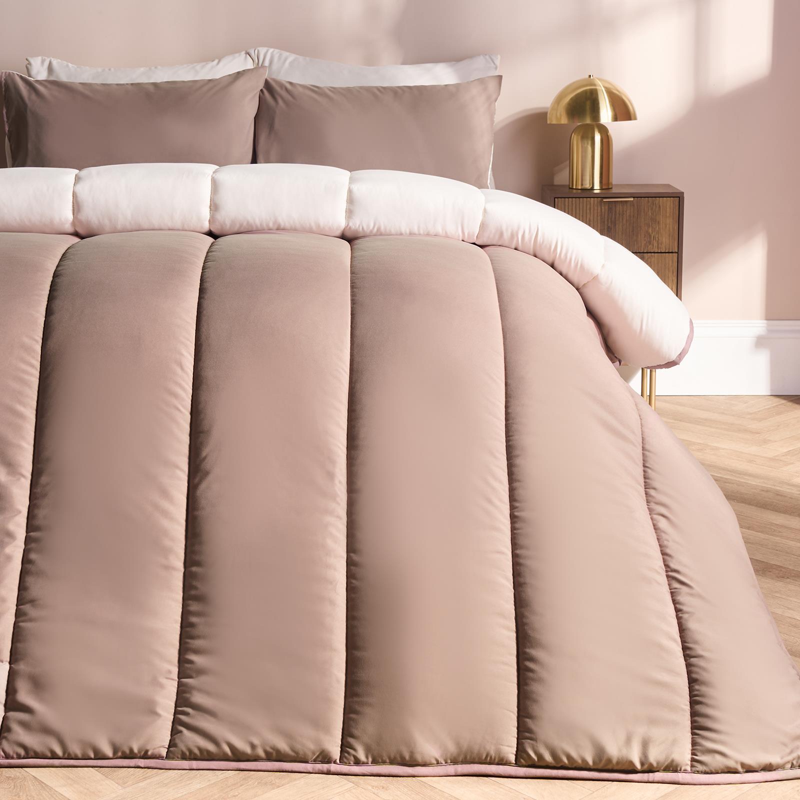 OHS Coverless Duvet & Pillowcase 10.5 Tog Bedding Set Easy Care Reversible