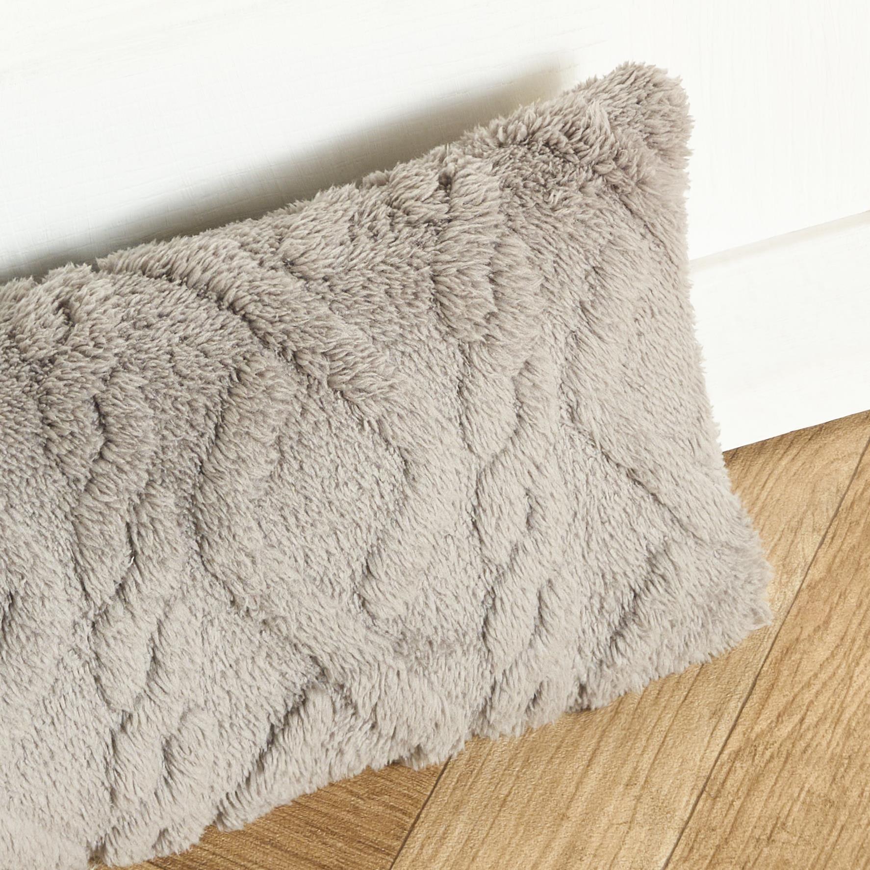OHS Cable Knit Draught Excluder Draft Insulation Wind Blocker Door Stopper Decor