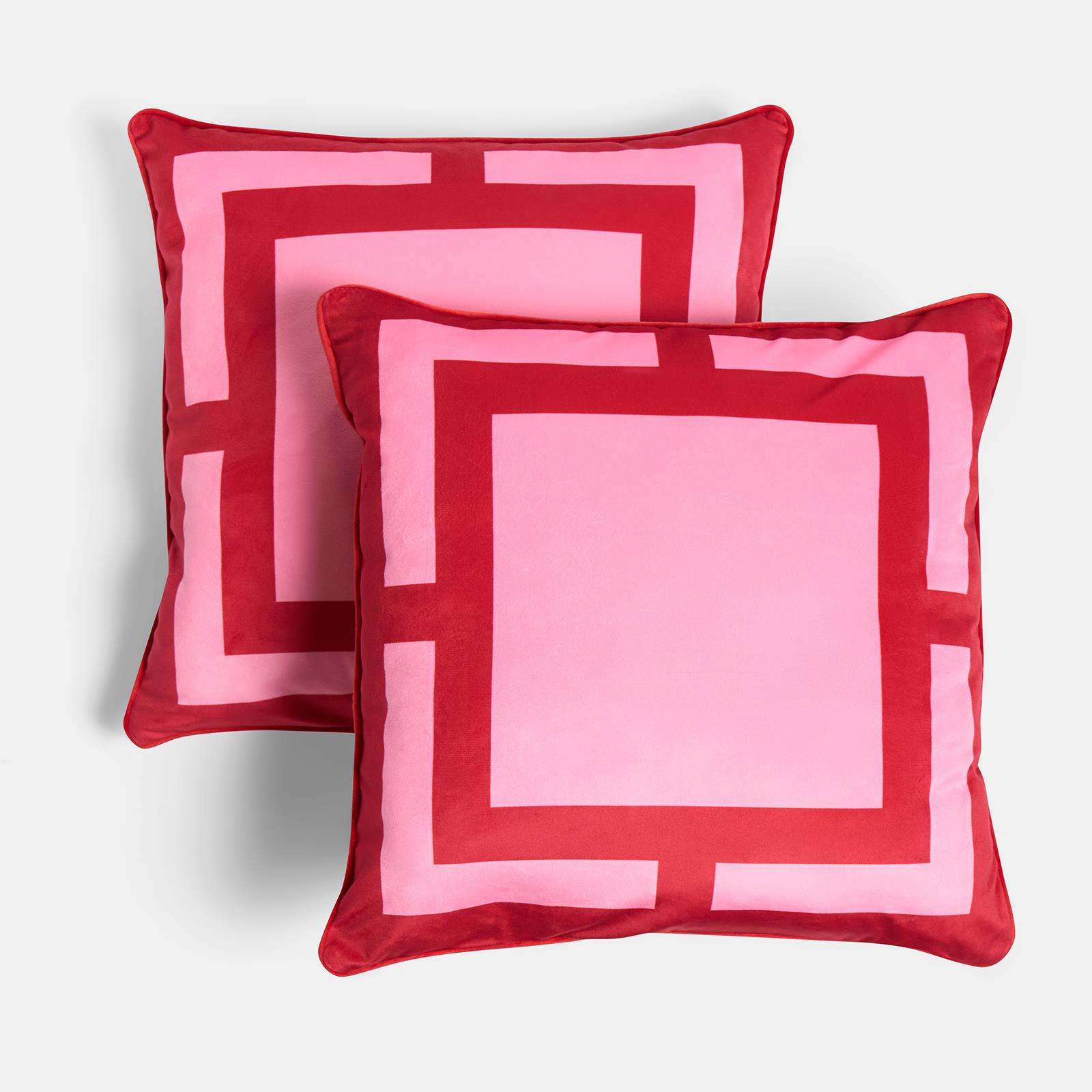 OHS Square Print Cushion Covers Matte Velvet Living Room Pillowcases Home Decor