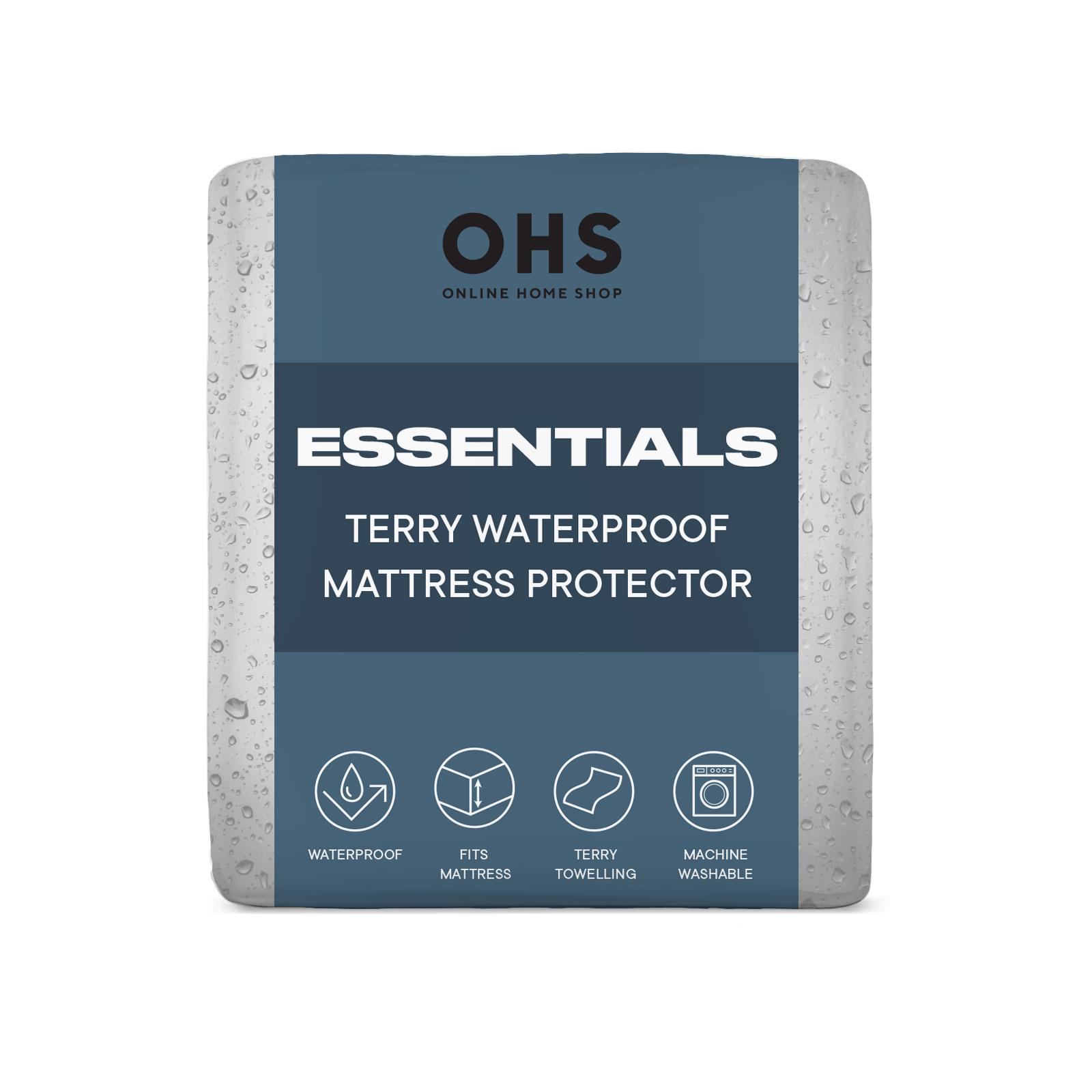 Waterproof Mattress Protector Terry Fleece Topper Elasticated Soft Fitted Sheet