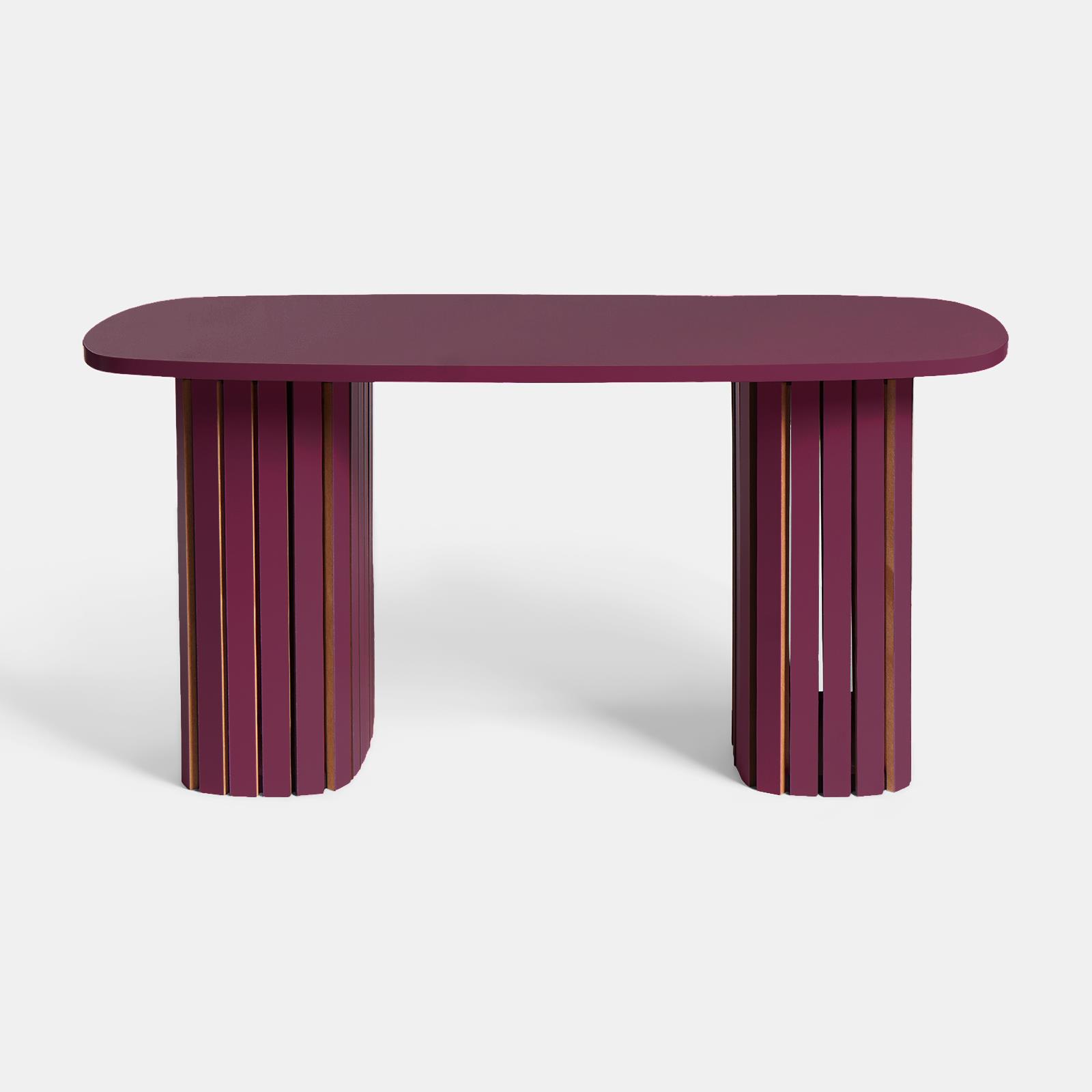 OHS Madison Coffee Table Ribbed Engineered Wood Side End Desk Home Decor